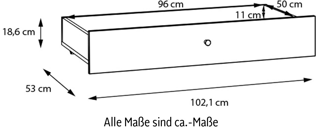 FORTE Bettschubkasten