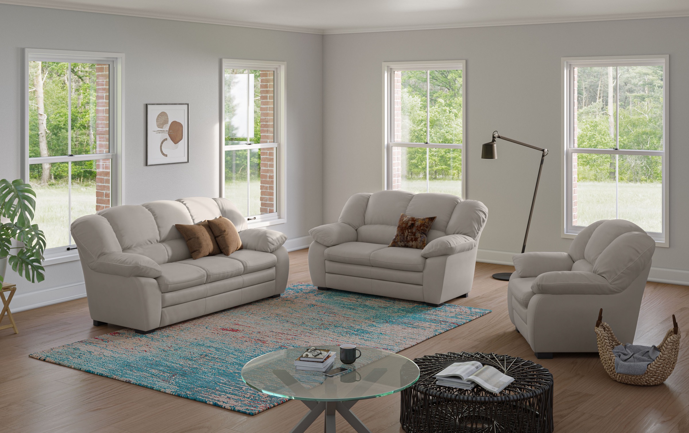 COTTA Polstergarnitur "Casino, Sofa Set, 3-2-1 Sitzer, Wohnzimmer Garnitur" günstig online kaufen