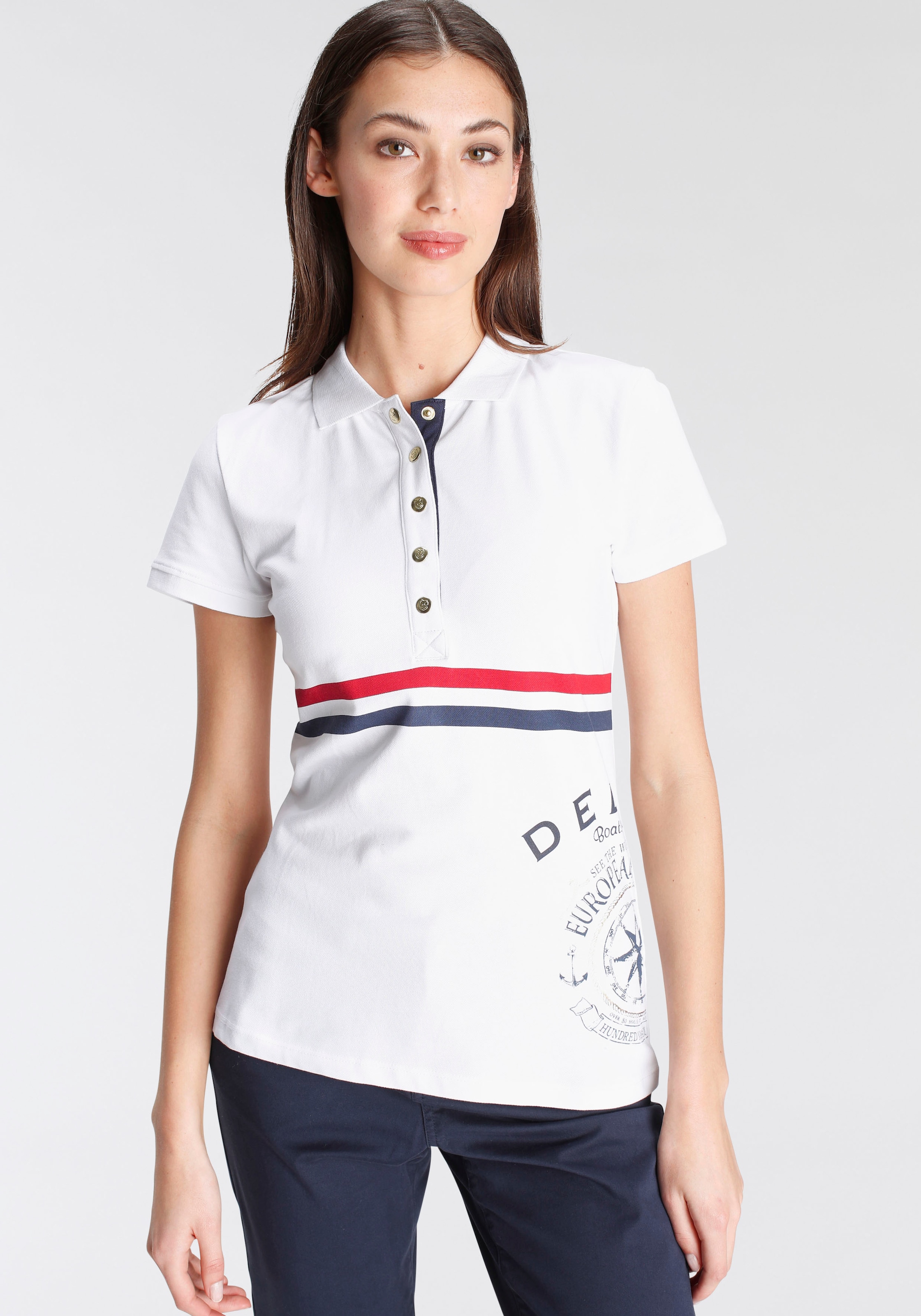 DELMAO Poloshirt, in edlem maritimen Look - NEUE MARKE! für kaufen | BAUR
