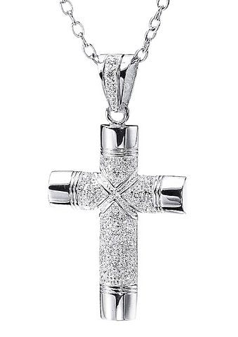 Kettenanhänger »Schmuck Geschenk Silber 925 Halsschmuck Anhänger Kreuz«, mit Zirkonia...