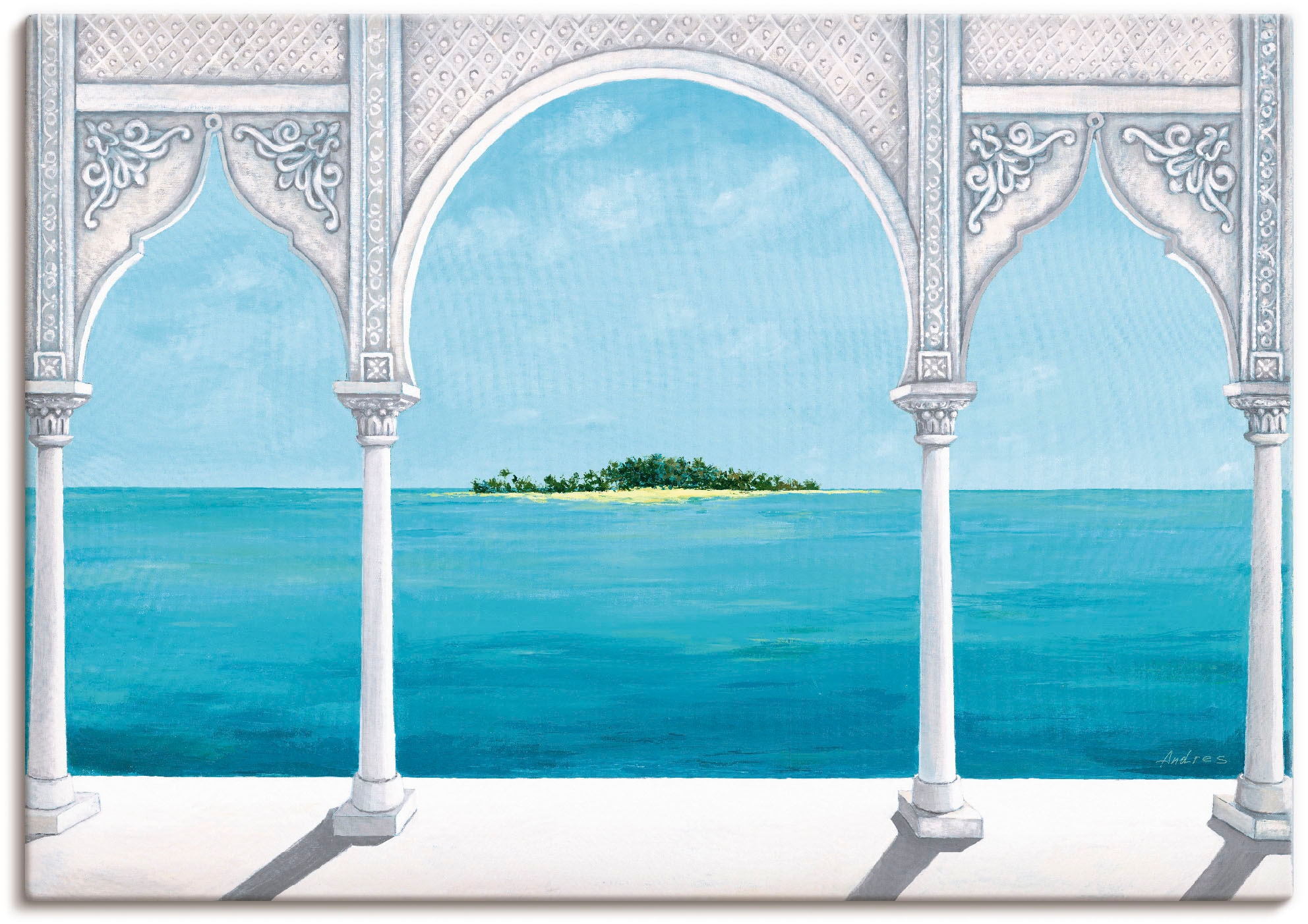 Artland Wandbild »Orientalische Karibik«, Fensterblick, (1 St.), als Leinwandbild, Poster in verschied. Größen