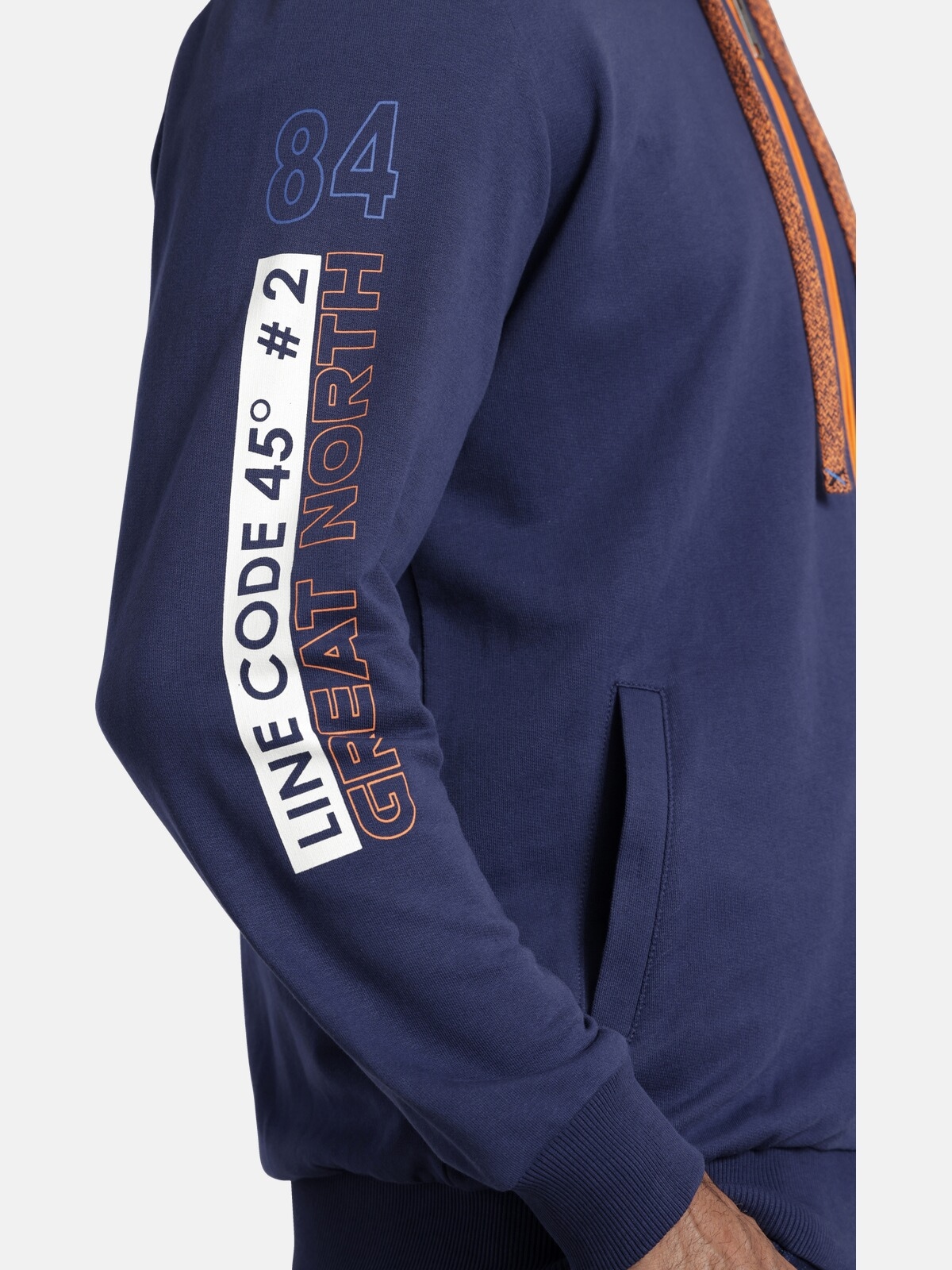 Jan Vanderstorm Kapuzensweatjacke »Sweatjacke RODERICH«, aus atmungsaktiver Baumwolle