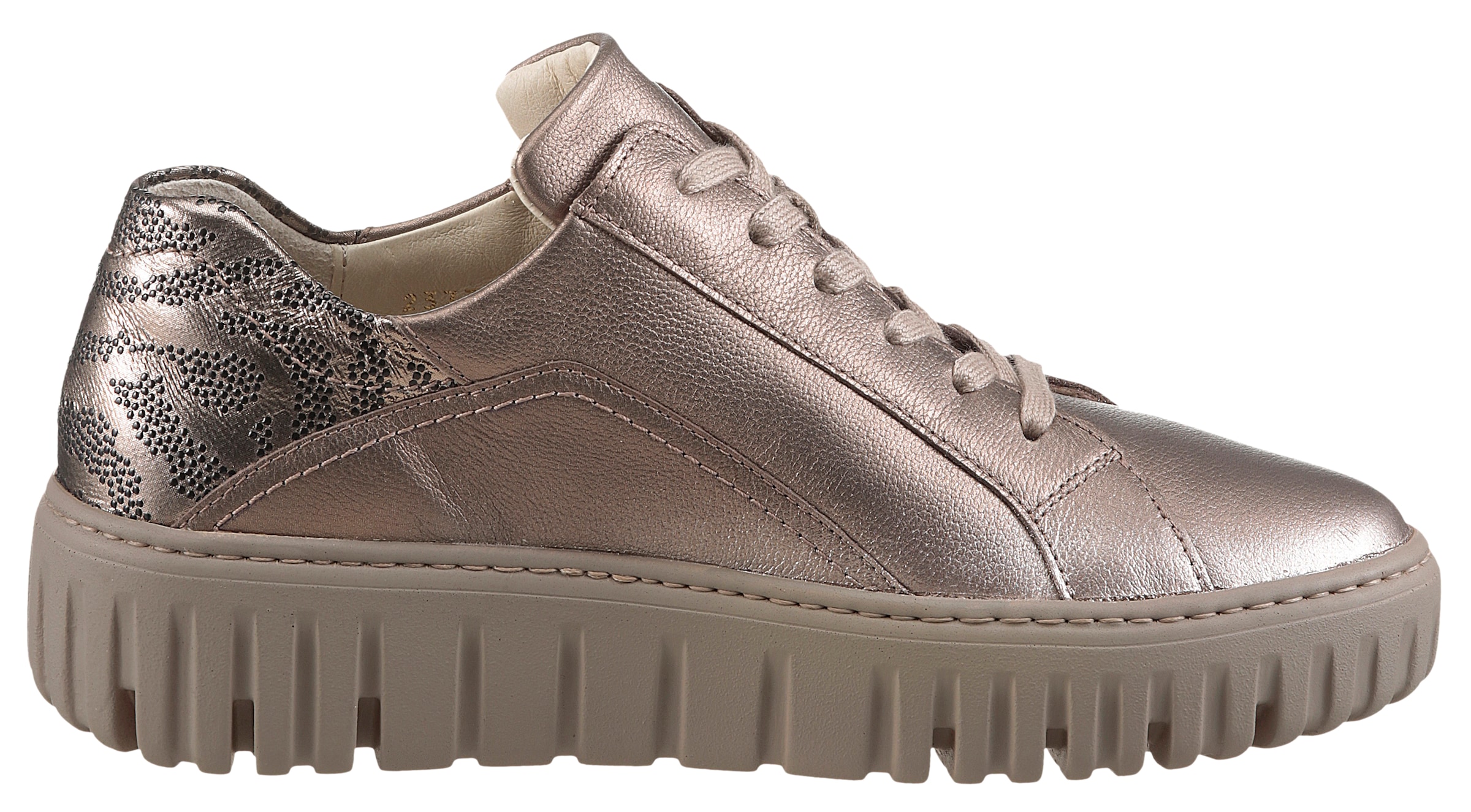 Waldläufer Plateausneaker »H-LIVIA«, Schnürschuh, Halbschuh, Bequemschuh mit herausnehmbarem Lederfiußbett