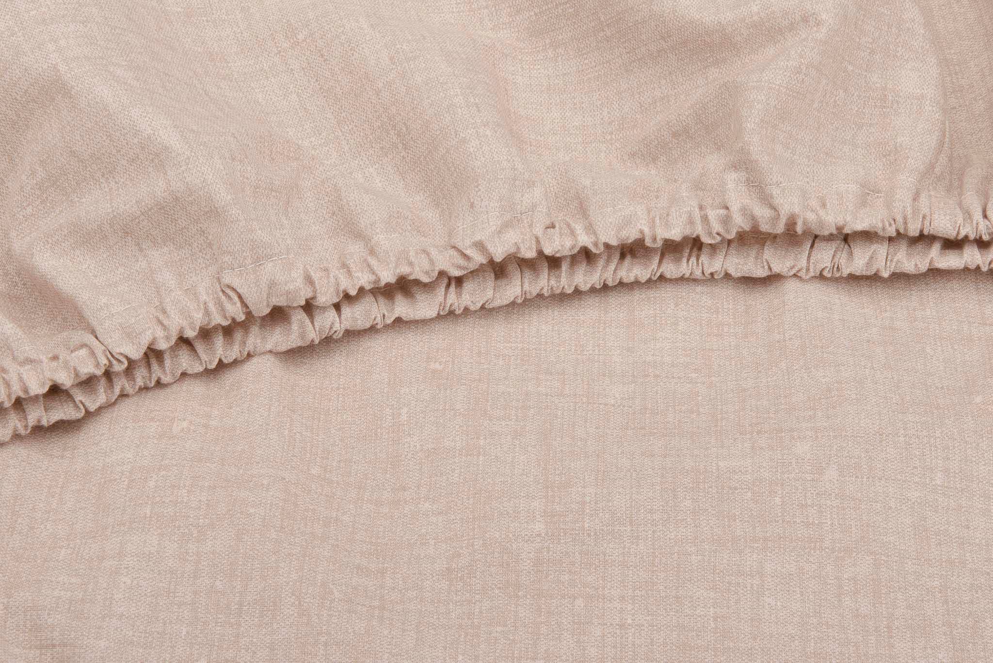 ZO HOME Spannbettlaken »Lino«, Laken aus 100% Baumwolle, Linen-look Print, Betttuch ab 90x200