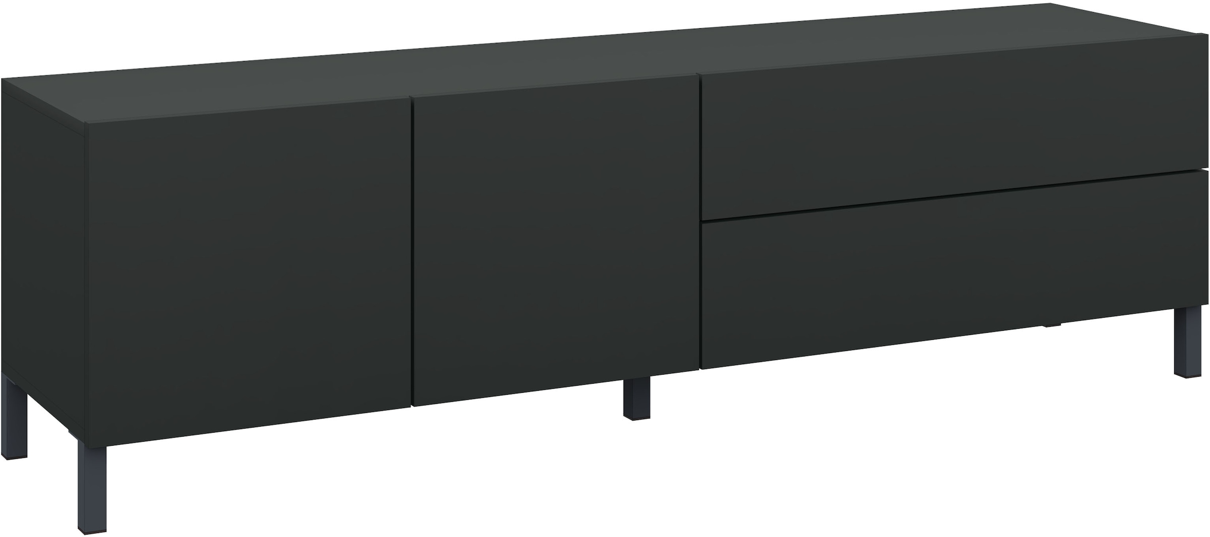 borchardt Möbel Lowboard, Metallfüße, grifflose Optik