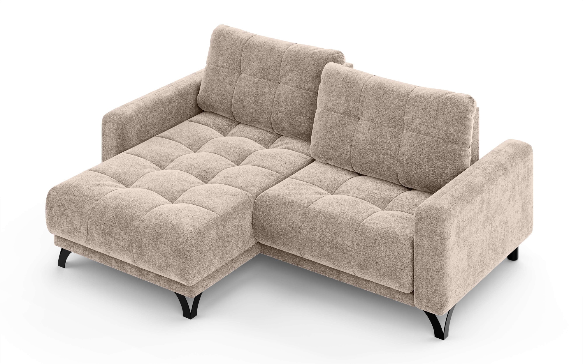 INOSIGN Ecksofa »FAIRVIEW mit verstellbaren Rückenlehne, Maße B/T/H: 234/174/93 cm«, L-Form mit Wellenunterfederung, Recamiere beidseitig montierbar