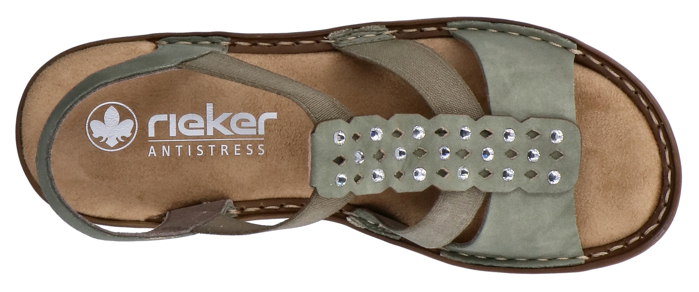 Rieker Sandale  Sommerschuh, Schlupfschuh mit Gummizug für guten Sitz