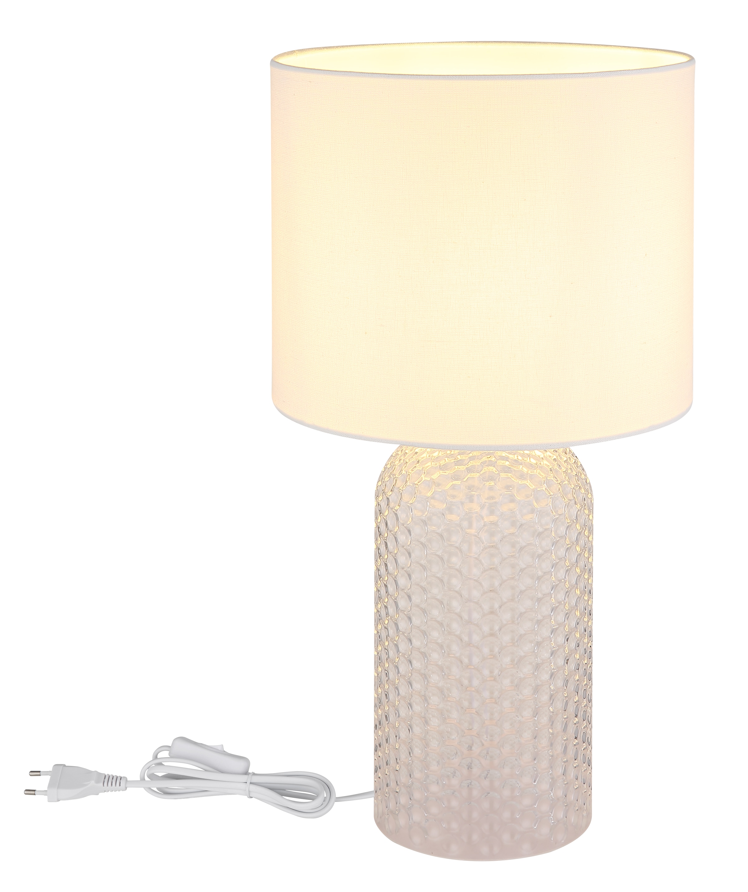 GLOBO LIGHTING Tischleuchte »SOFIA«, Leuchtmittel E27 | ohne Leuchtmittel, Tischlampe/weiß/Wohnzimmer/Flur/Schlafzimmer