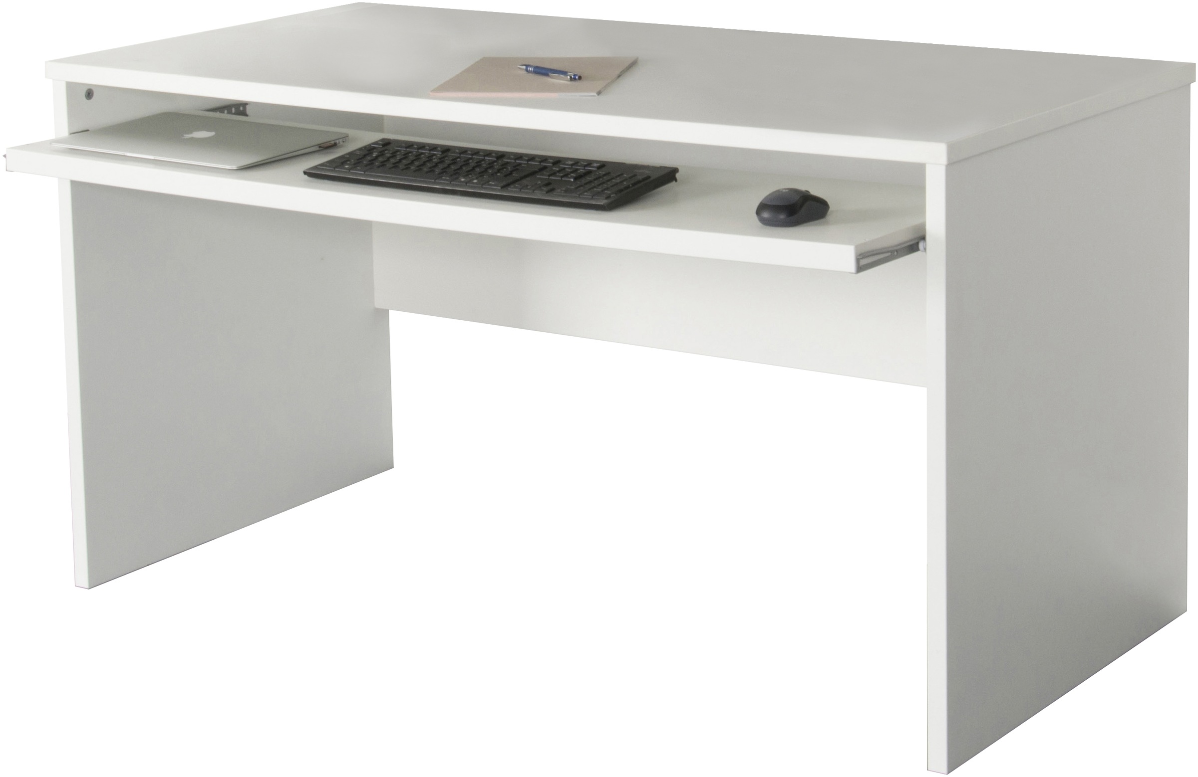 VOGL Möbelfabrik Schreibtisch »Barrie«, 2-farbiger Tablarauszug, Breite 137 cm, Made in Germany