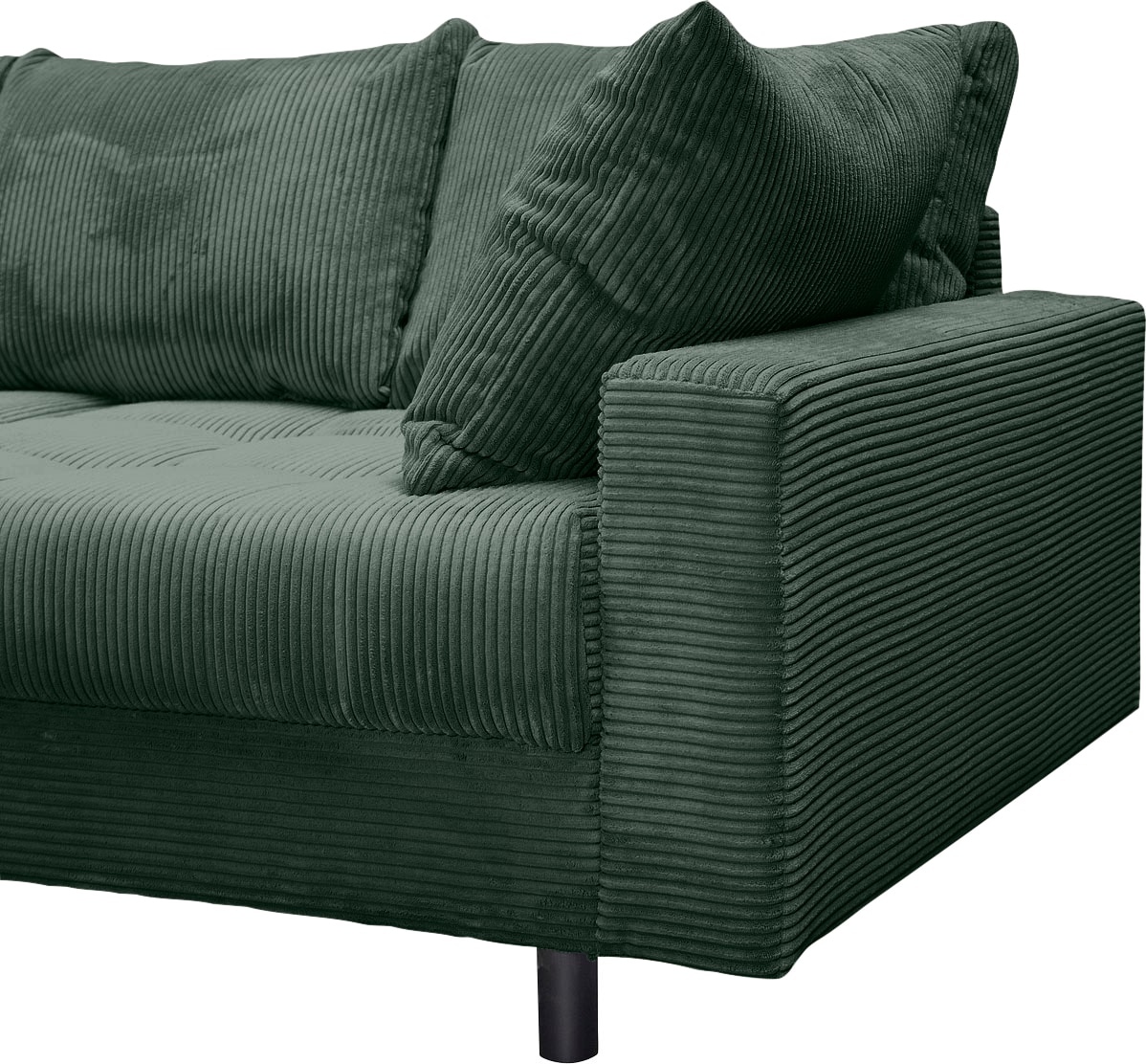 Home affaire Ecksofa »Toni L-Form«, (Cord-Bezug), Ottomane beidseitig montierbar, Federkern-Polsterung