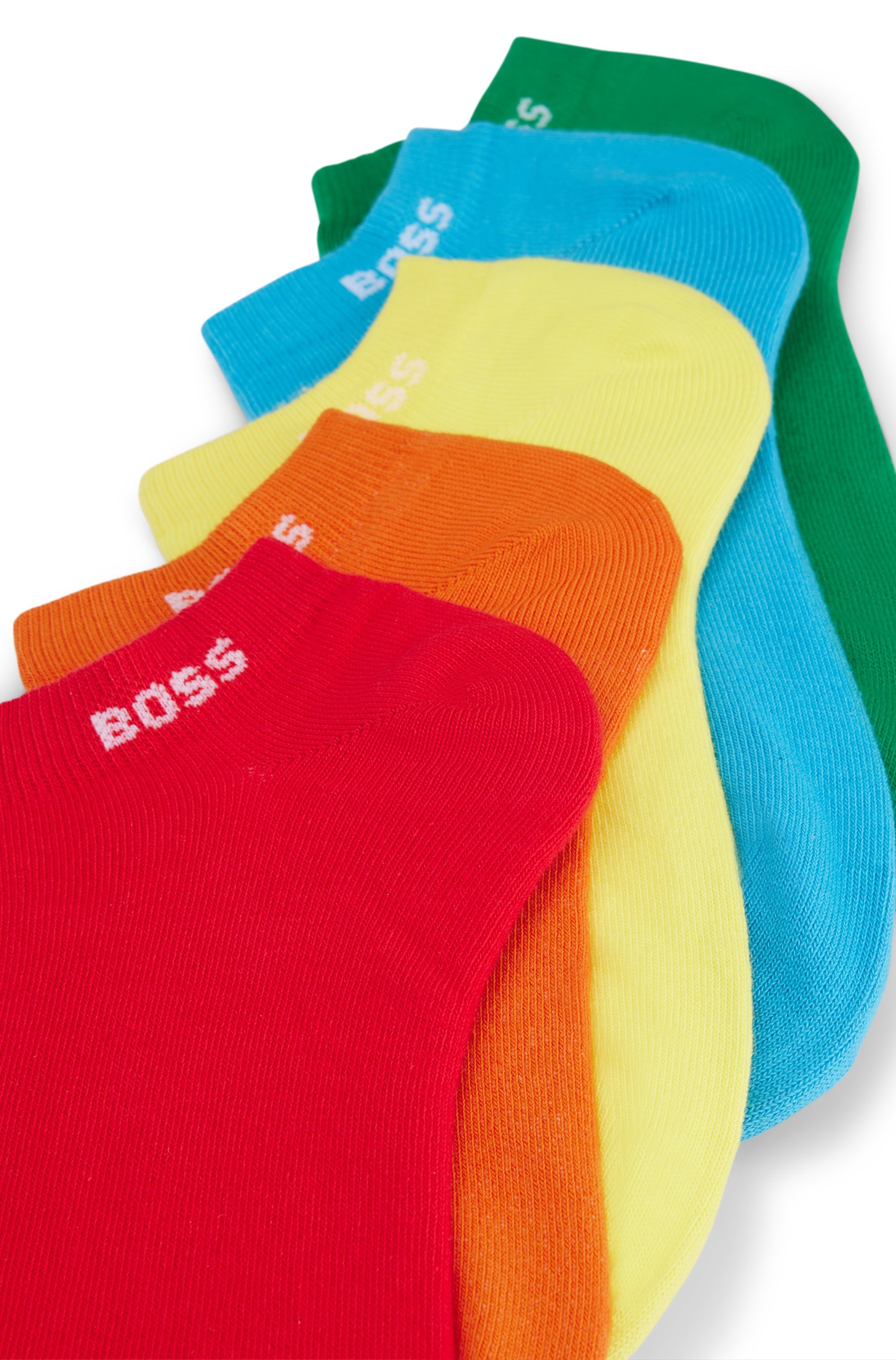 BOSS Socken »5P AS Rainbow CC«, (5 Paar), mit Markenlogo im Bund