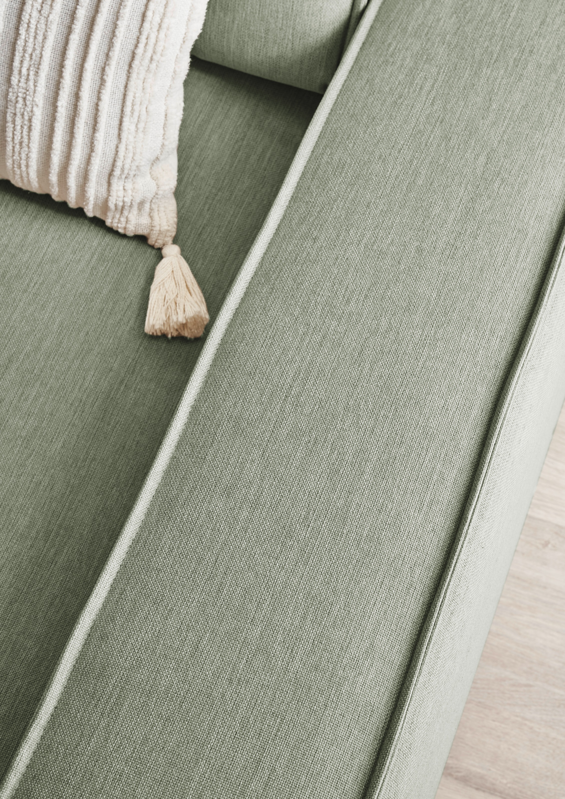 Home affaire Big-Sofa »NEU: SHERWOOD XXL, Big-Sofa (316cm), extra tiefe Sitzfläche 95 cm«, bequemer Sitzkomfort, Cord u. Leinenoptik, Kedernaht