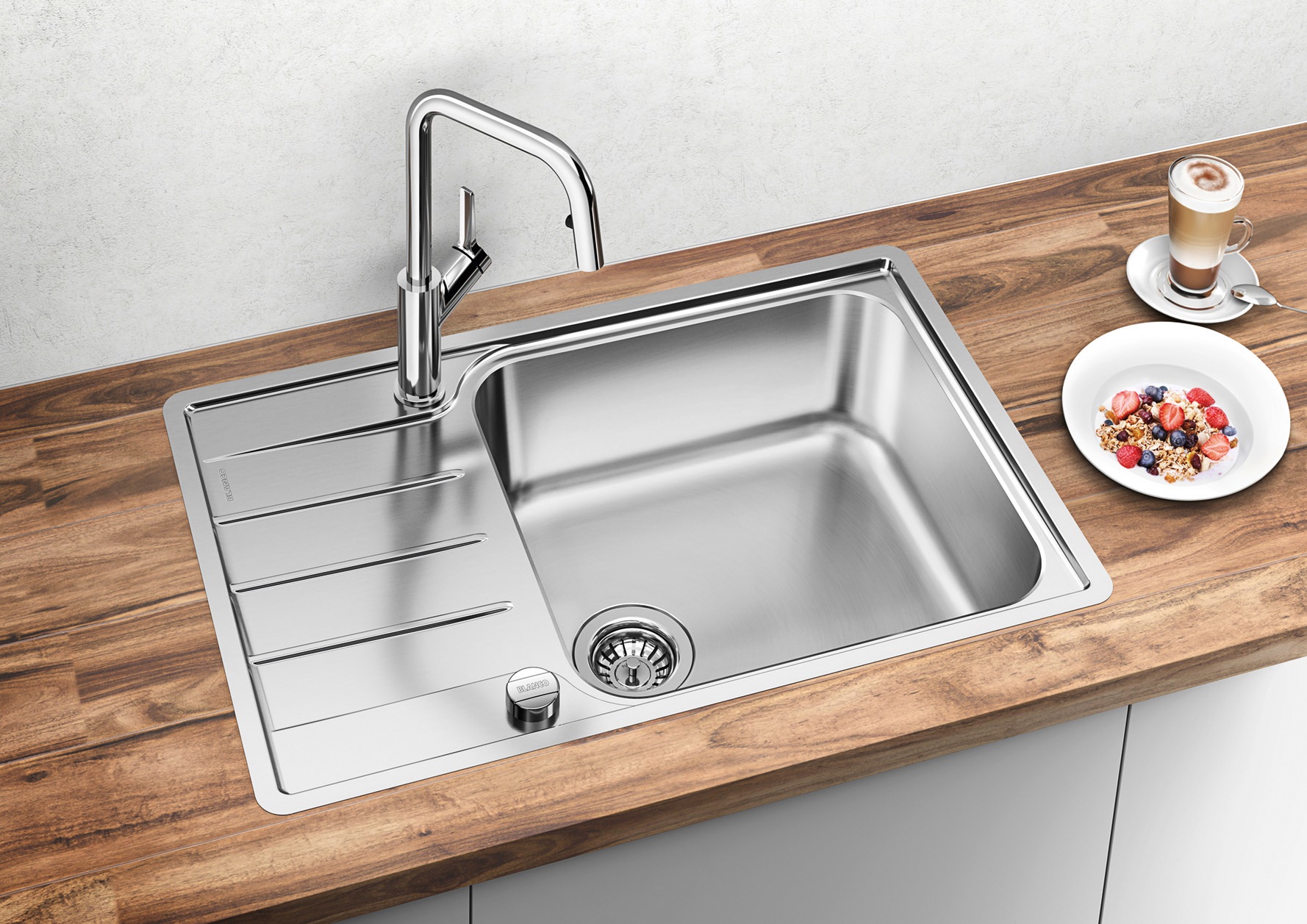 Blanco Edelstahlspüle "LEMIS XL 6 S-IF Compact" 1 Stk. tlg. zum wechselseitigen Einbau geeignet