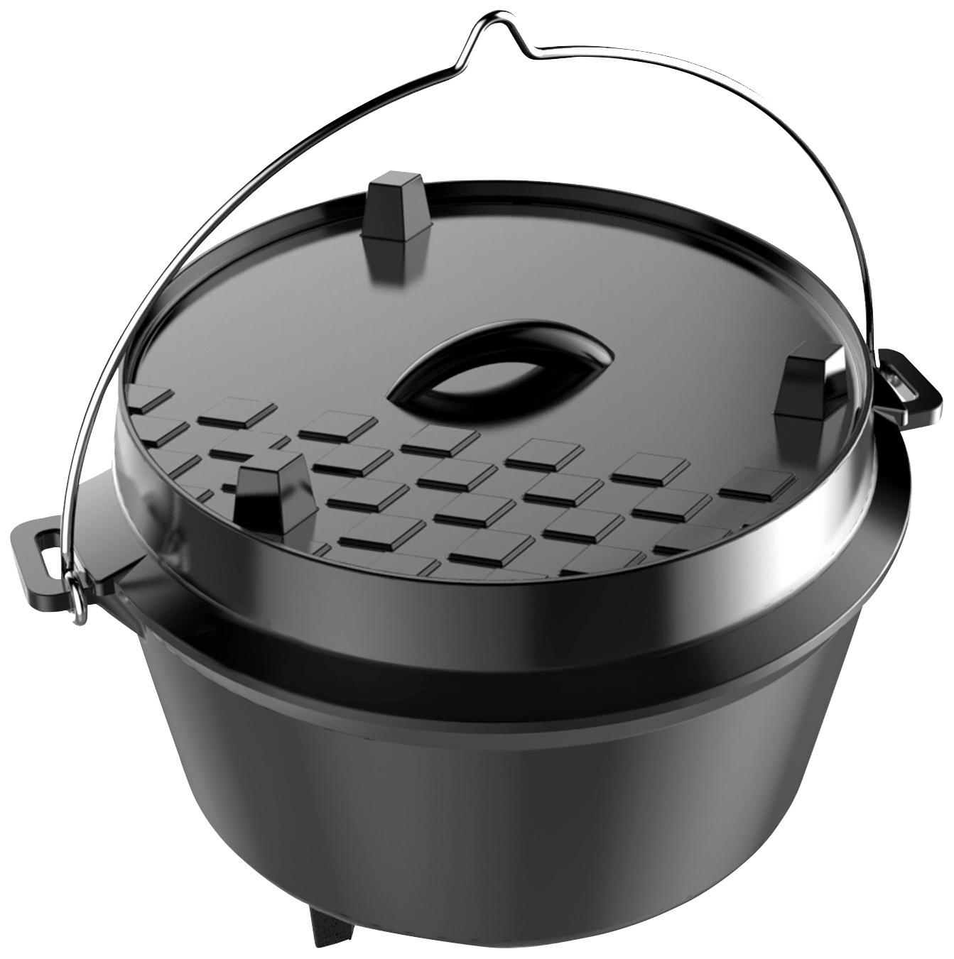 Tepro Grilltopf "Dutch Oven L", Gusseisen, 12 Liter