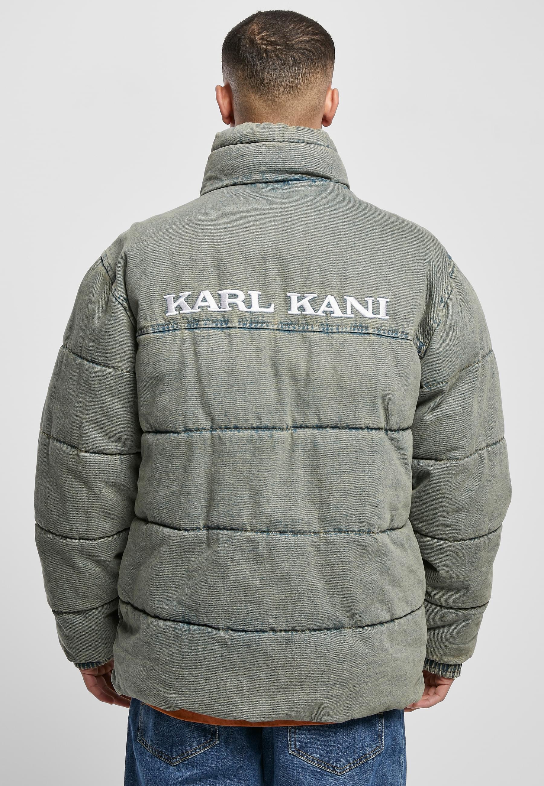 Karl Kani Winterjacke »Karl Kani Herren KM224-019-1 KK OG Denim Puffer Jacket«, (1 St.), ohne Kapuze