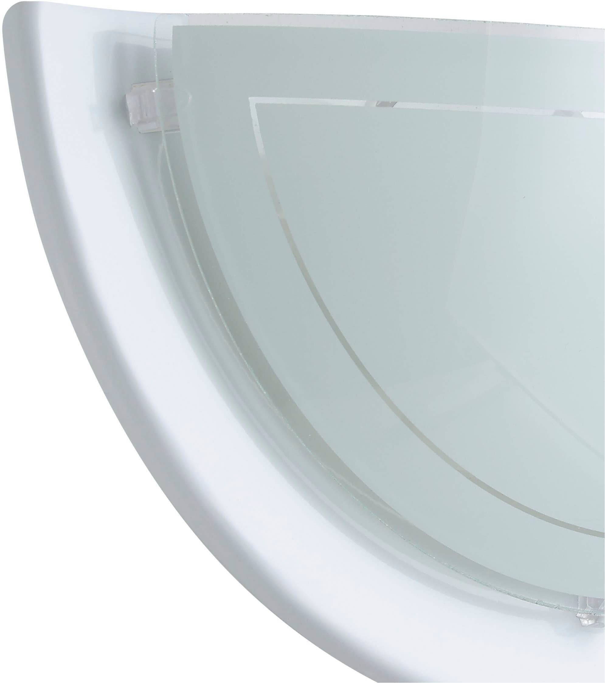 EGLO LED Wandleuchte »PLANET 1 Wandlampe 1 flammig, aus Metall und Glas, Lampe«, 1 flammig, Leuchtmittel E27 | ohne Leuchtmittel, Wandleuchte, Wandbeleuchtung aus Metall und Glas, Lampe, E27 Fassung
