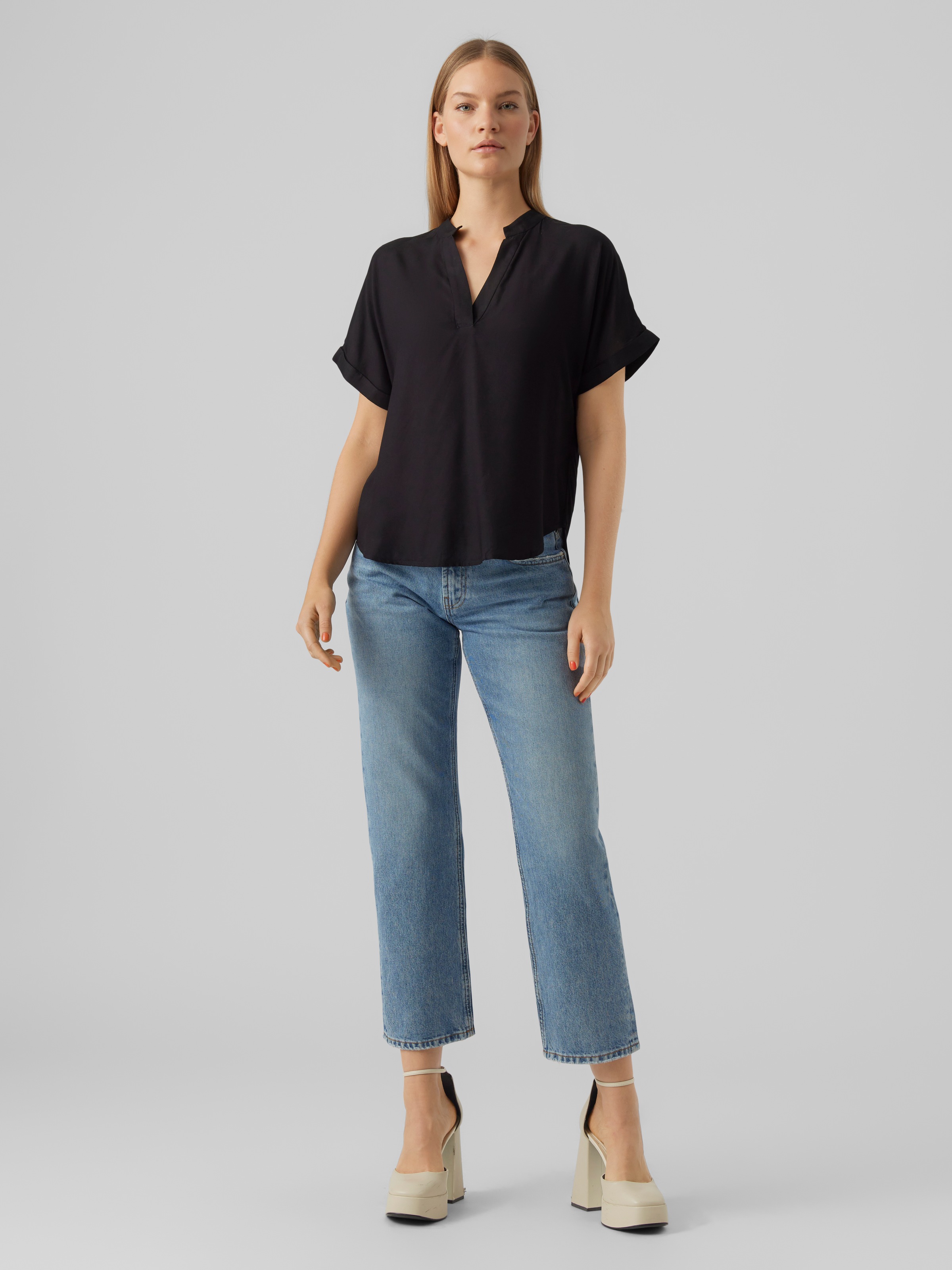 Thumbnail - Vero Moda Shirtbluse "VMBEAUTY SS TOP GA NOOS" Viskose, regular fit