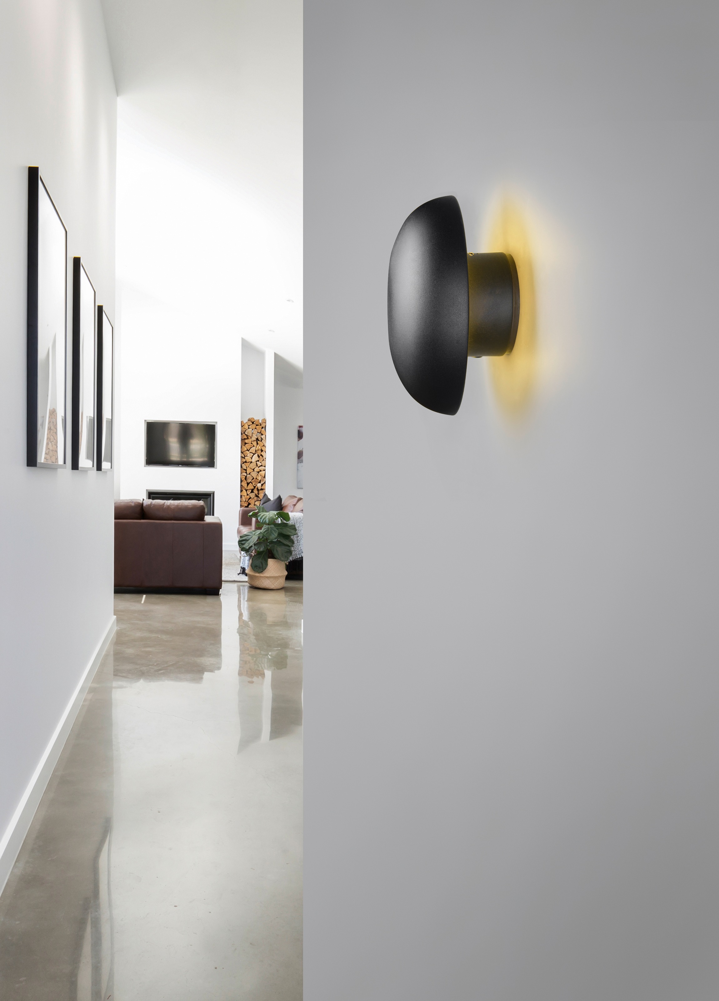 REALITY Leuchten LED Wandleuchte »DAVEY, runde Akku Wandlampe mit Touchdimmer, USB-Anschluss Ø 15,5 cm«, 1 flammig, Leuchtmittel LED-Board | LED fest integriert, Indoor Akku Wandlampe, einfache Wandbefestigung, Tiefe 8,5 cm