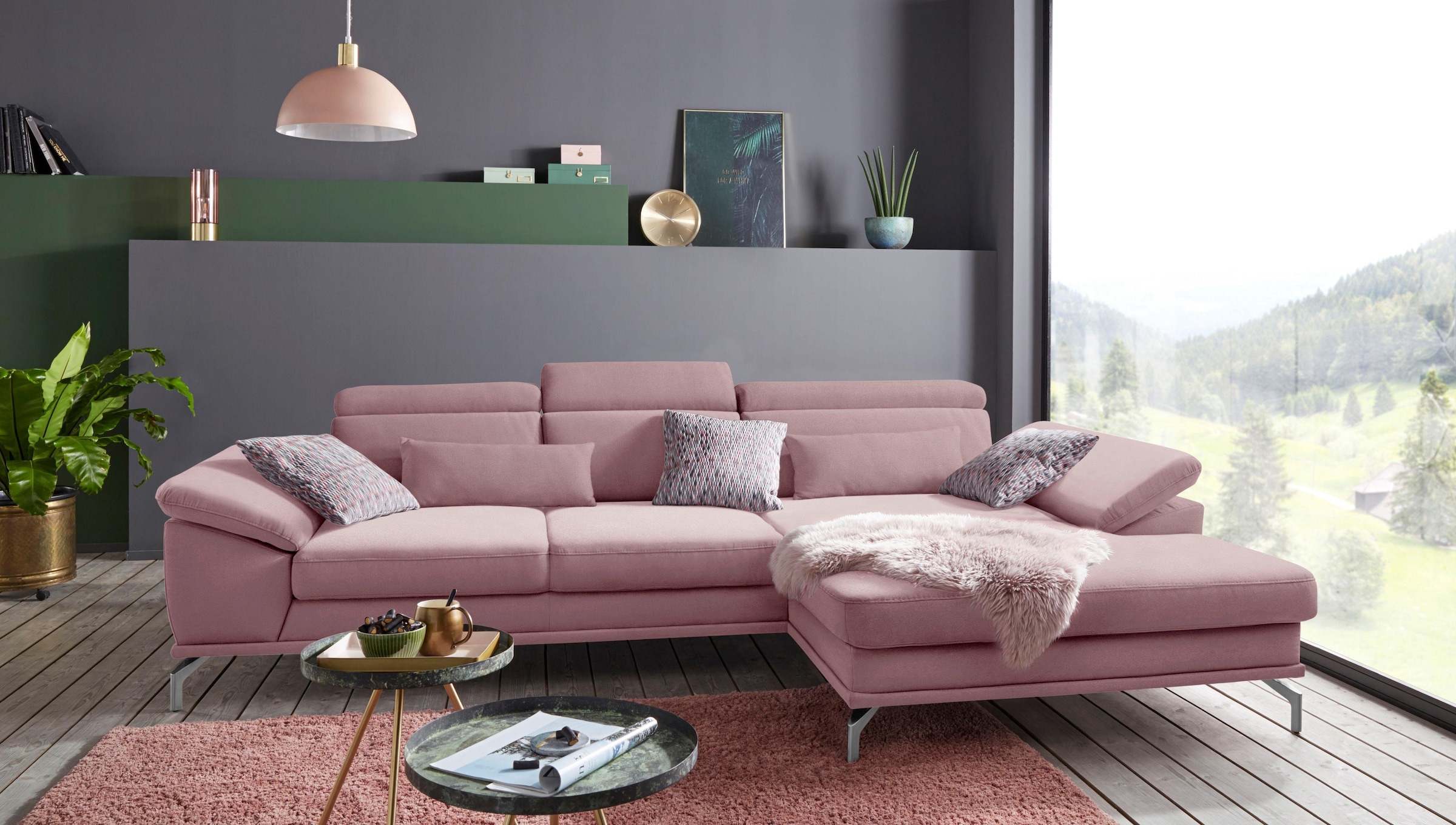 sit&more Ecksofa »Scorpio L-Form«, inklusive Sitztiefenverstellung, wahlweise mit Kopfverstellung