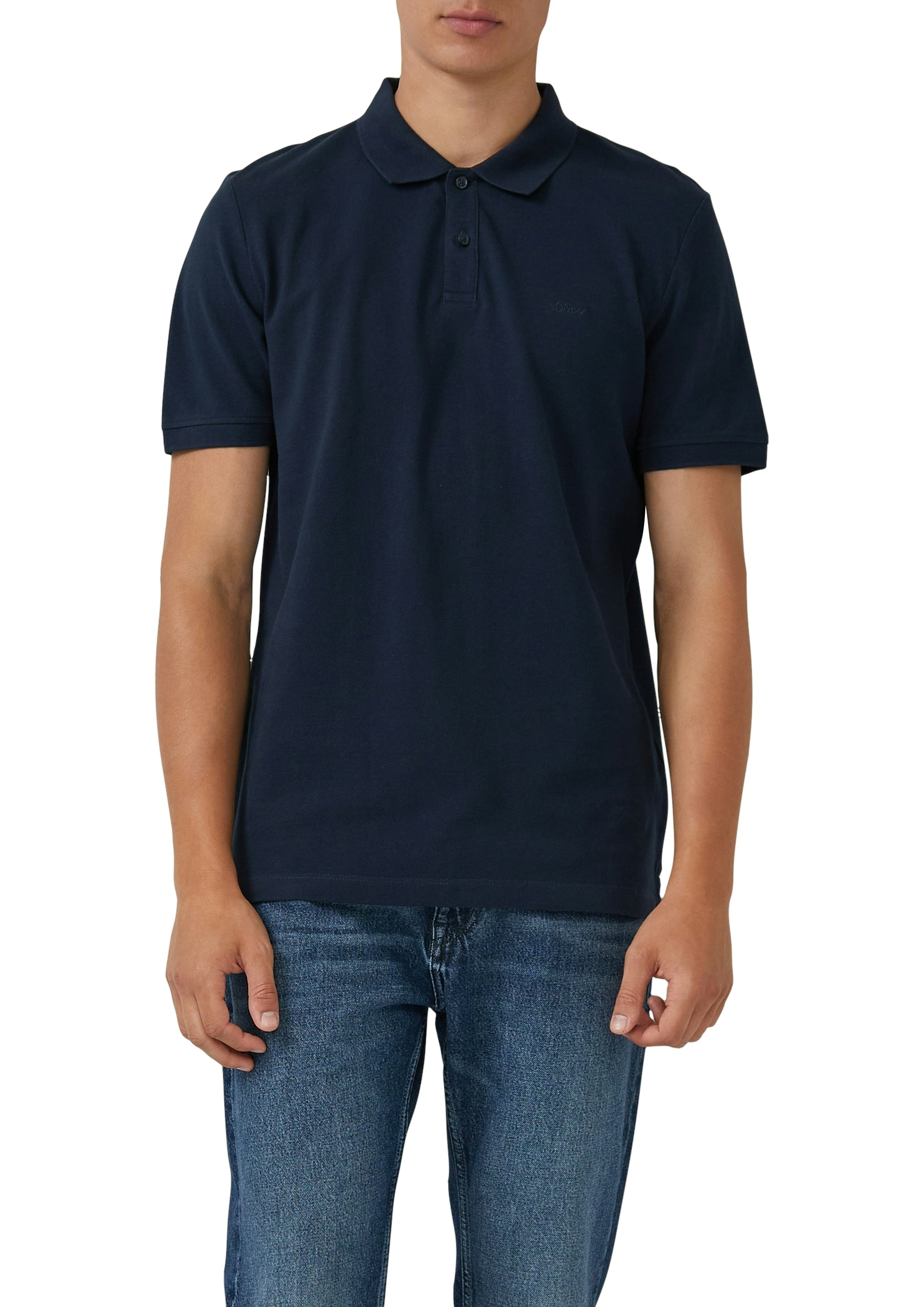s.Oliver Poloshirt Packung, 2 Stk. mit Logo Stickerei