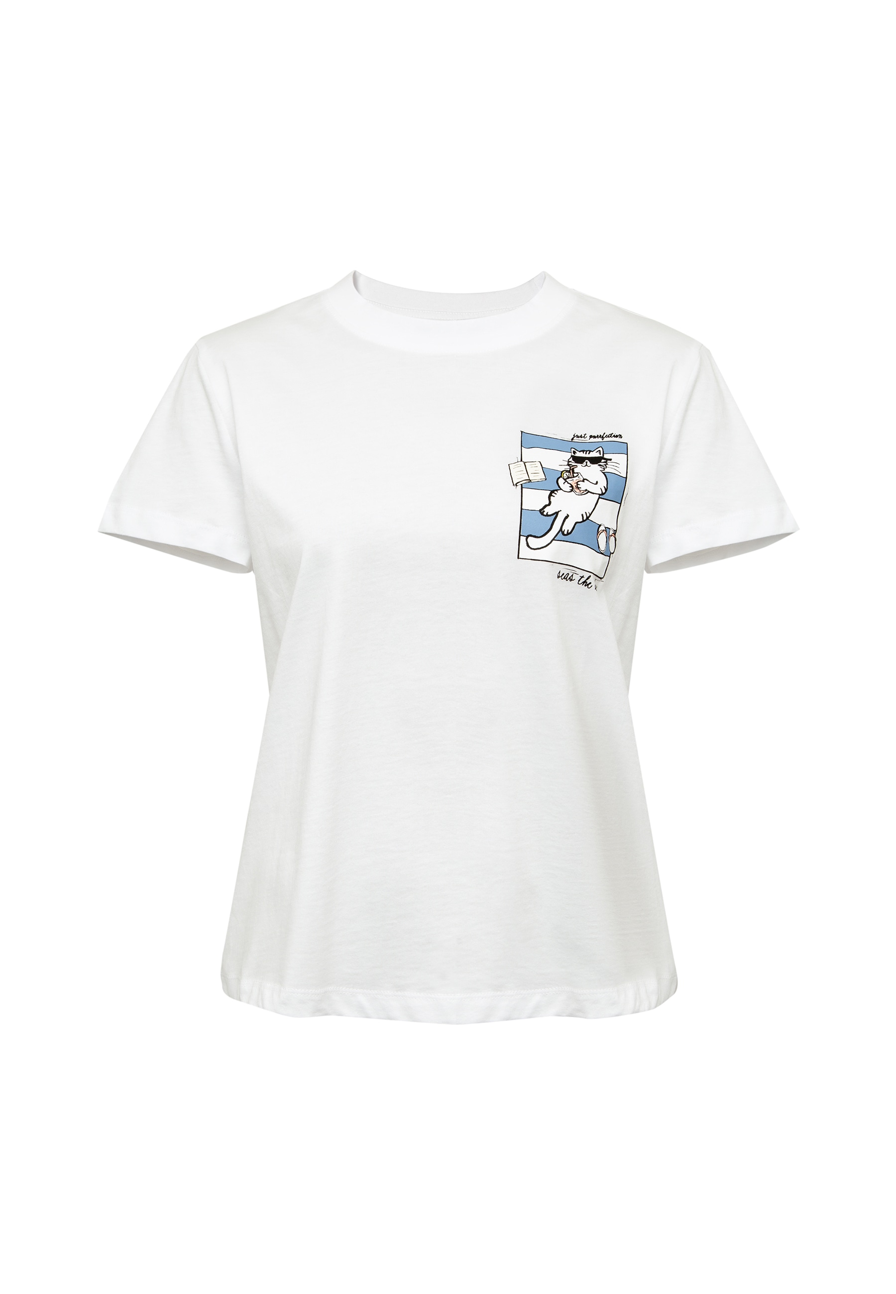 Mavi T-Shirt »CAT PRINTED T-SHIRT« Katzenprint T-Shirt