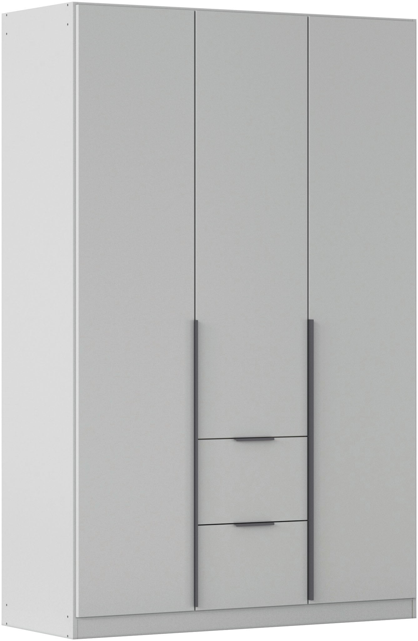 OTTO home Drehtürenschrank "Kleiderschrank Schrank Garderobe AGORDO mit Dekor- oder Hochglanzfront" in zwei Griff-Farben, Breite 136 cm, mit Außenschubkästen, Serie in 7 Breiten und 2 Höhen MADE IN GERMANY