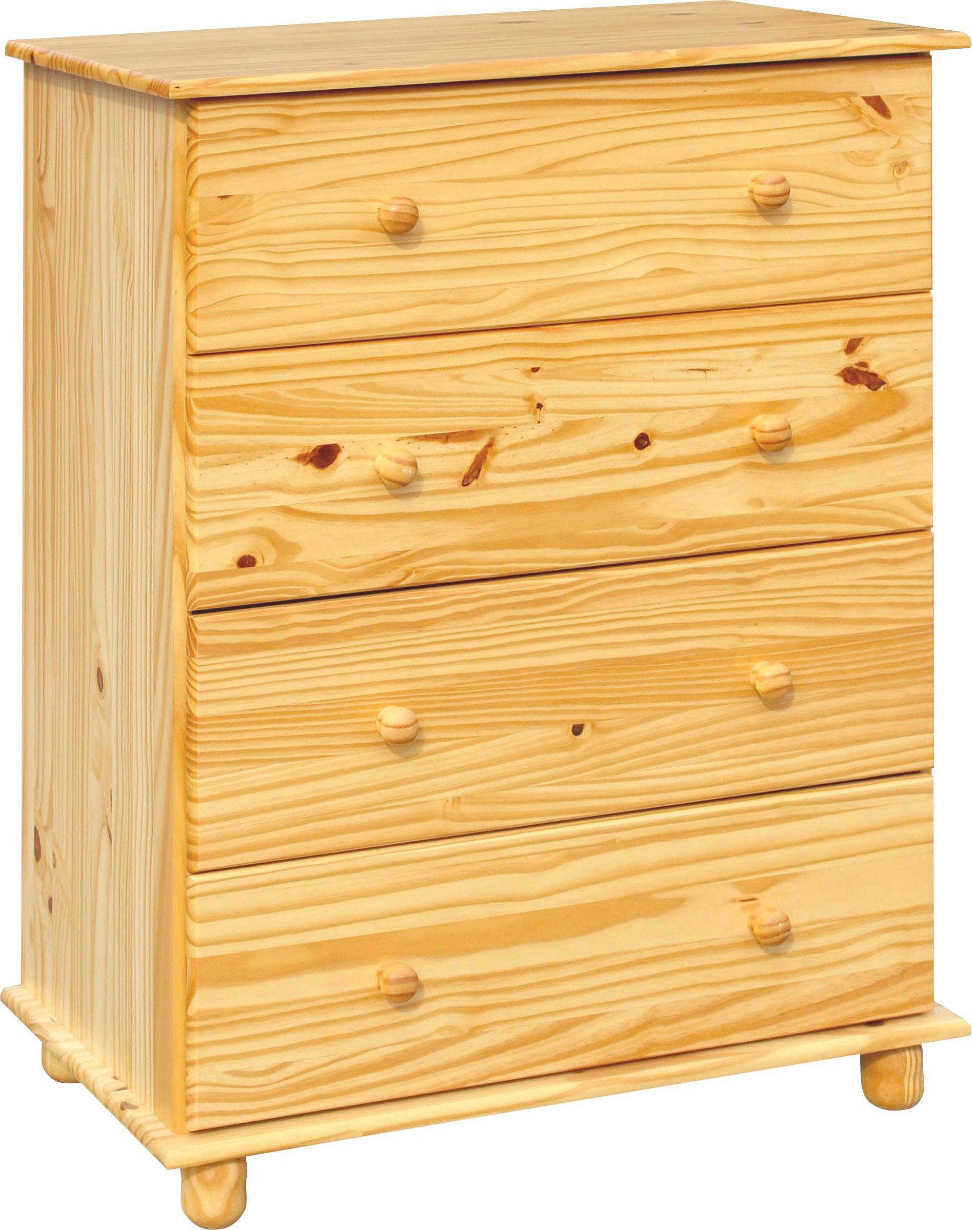 Möbilia Kommode "Chur" aus massiven Kiefernholz, Breite 80 cm, Höhe 102 cm günstig online kaufen