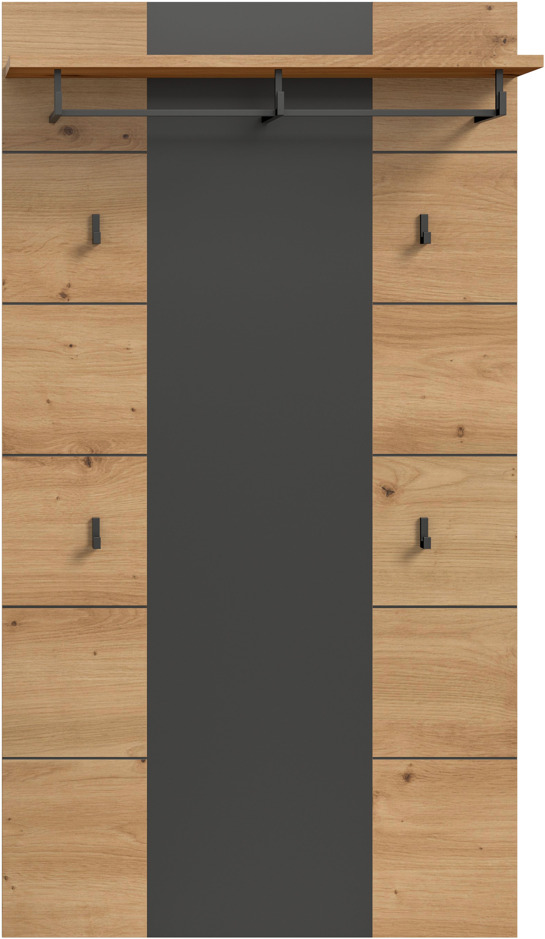 Home affaire Garderobenpaneel "REHAT, TOPSELLER, Höhe 145 cm, Hutablage, 4 günstig online kaufen