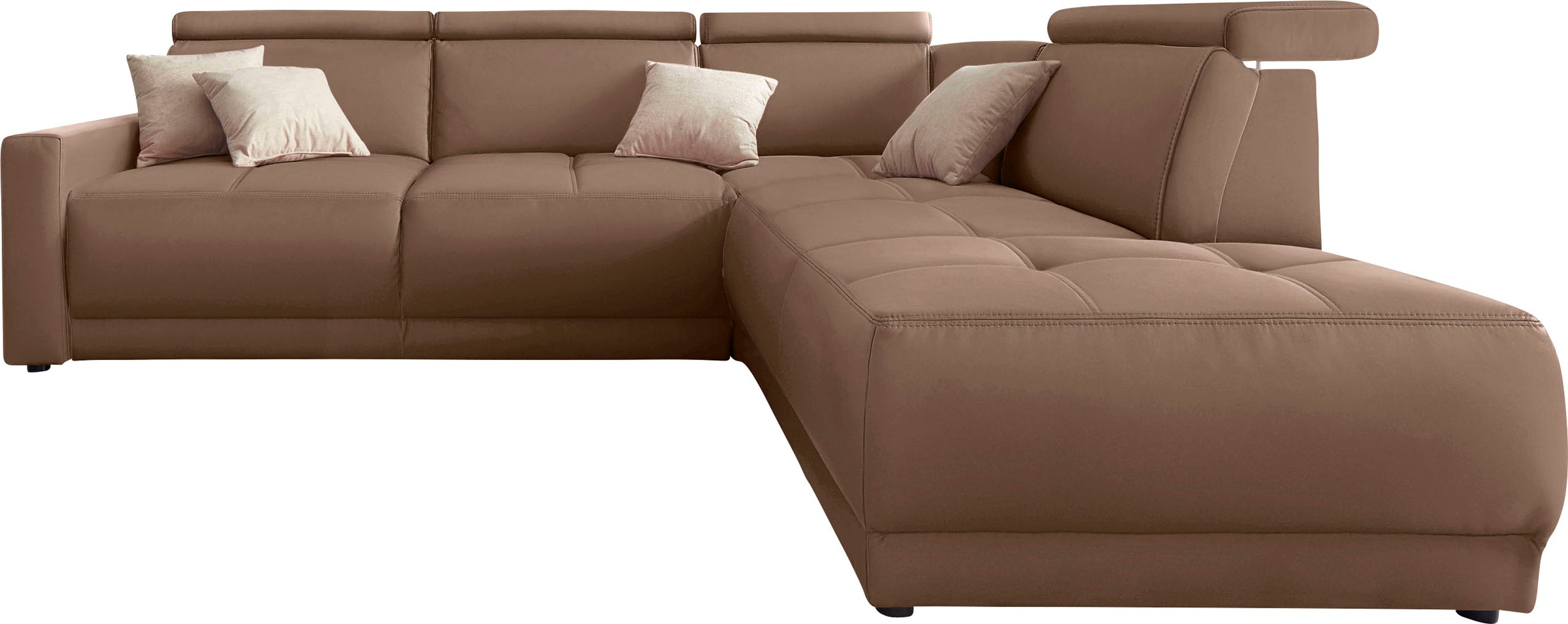 DOMO collection Ecksofa "Ava, moderne Sitzheftung mit toller Doppelnaht, ko günstig online kaufen