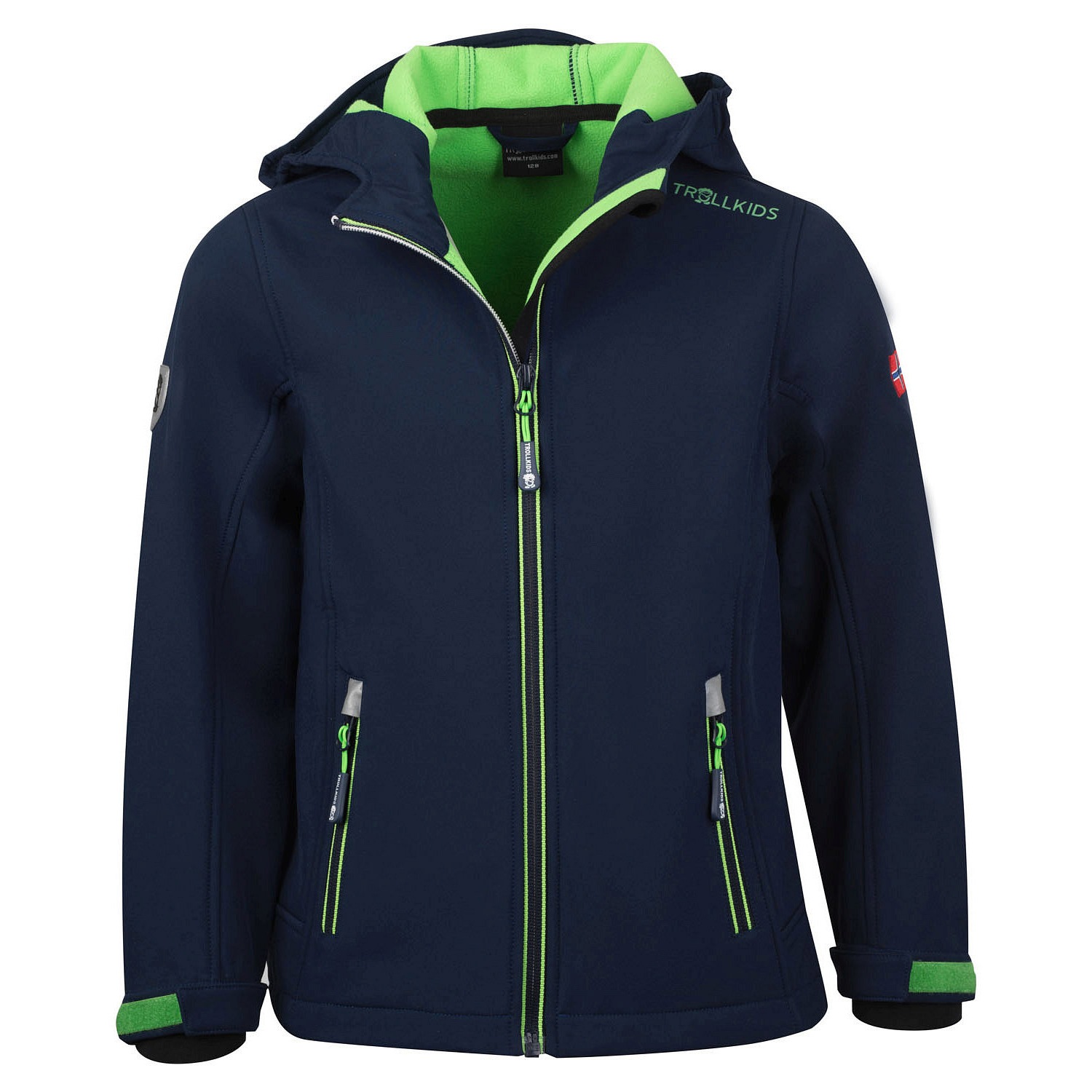 TROLLKIDS Kinder Softshelljacke "KIDS TROLLFJORD JACKET", blau, Gr. 110, Obermaterial: 94% Polyester, 6% Elasthan. Futter: 100% Polyester, Jacken