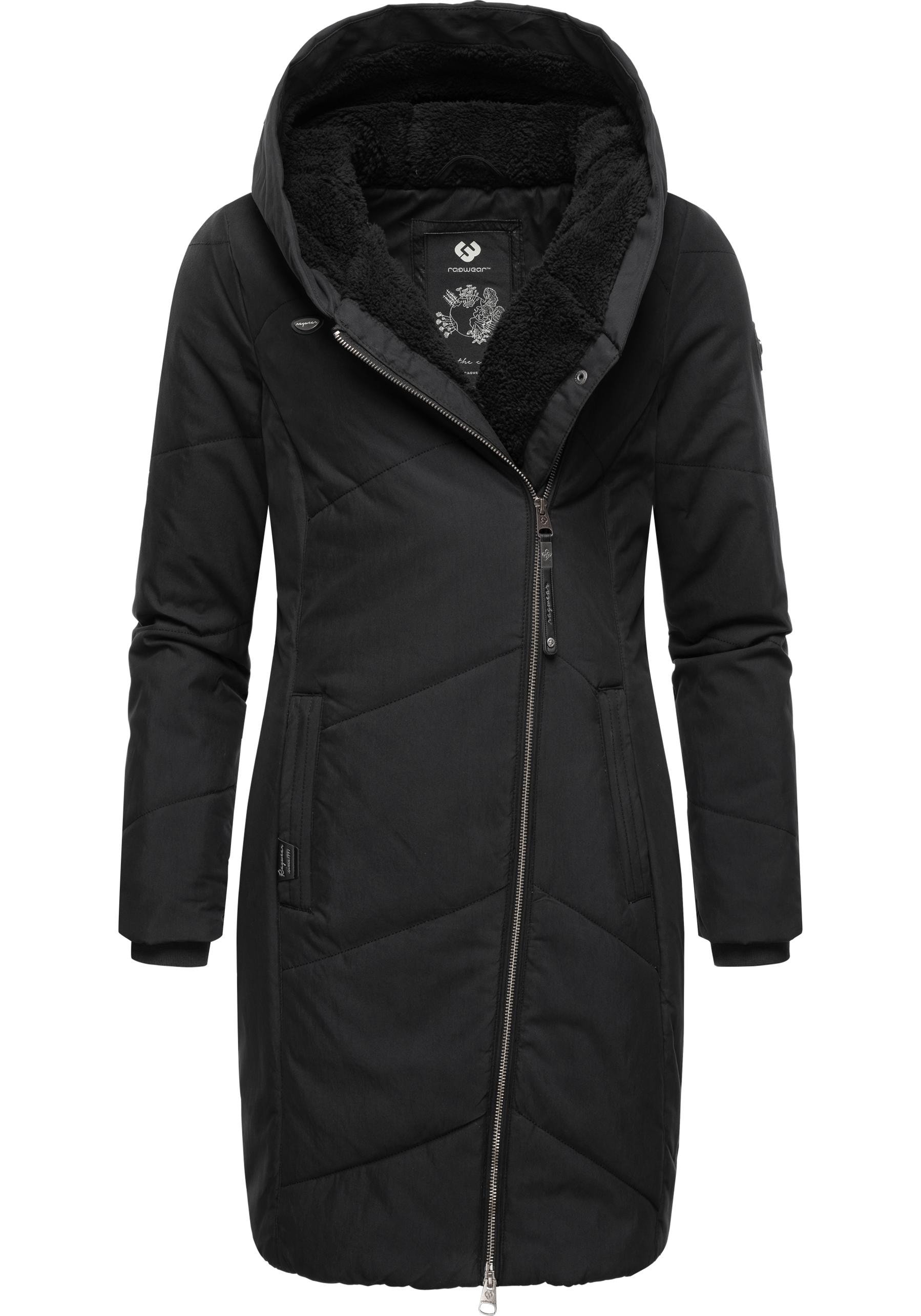 Ragwear "Gordon Long" gesteppter Winterparka mit asymmetrischem Kragen