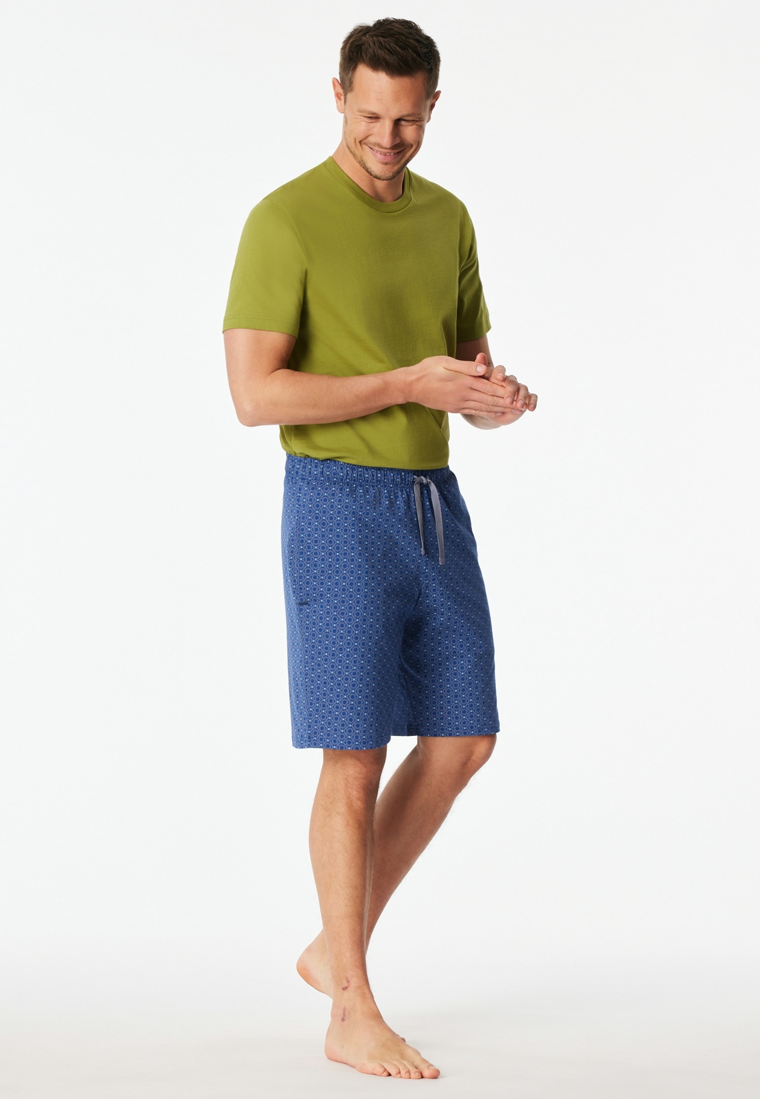 Schiesser Pyjamahose "Mix + Relax" mit seitlichen Taschen, Single-Jersey Qualität