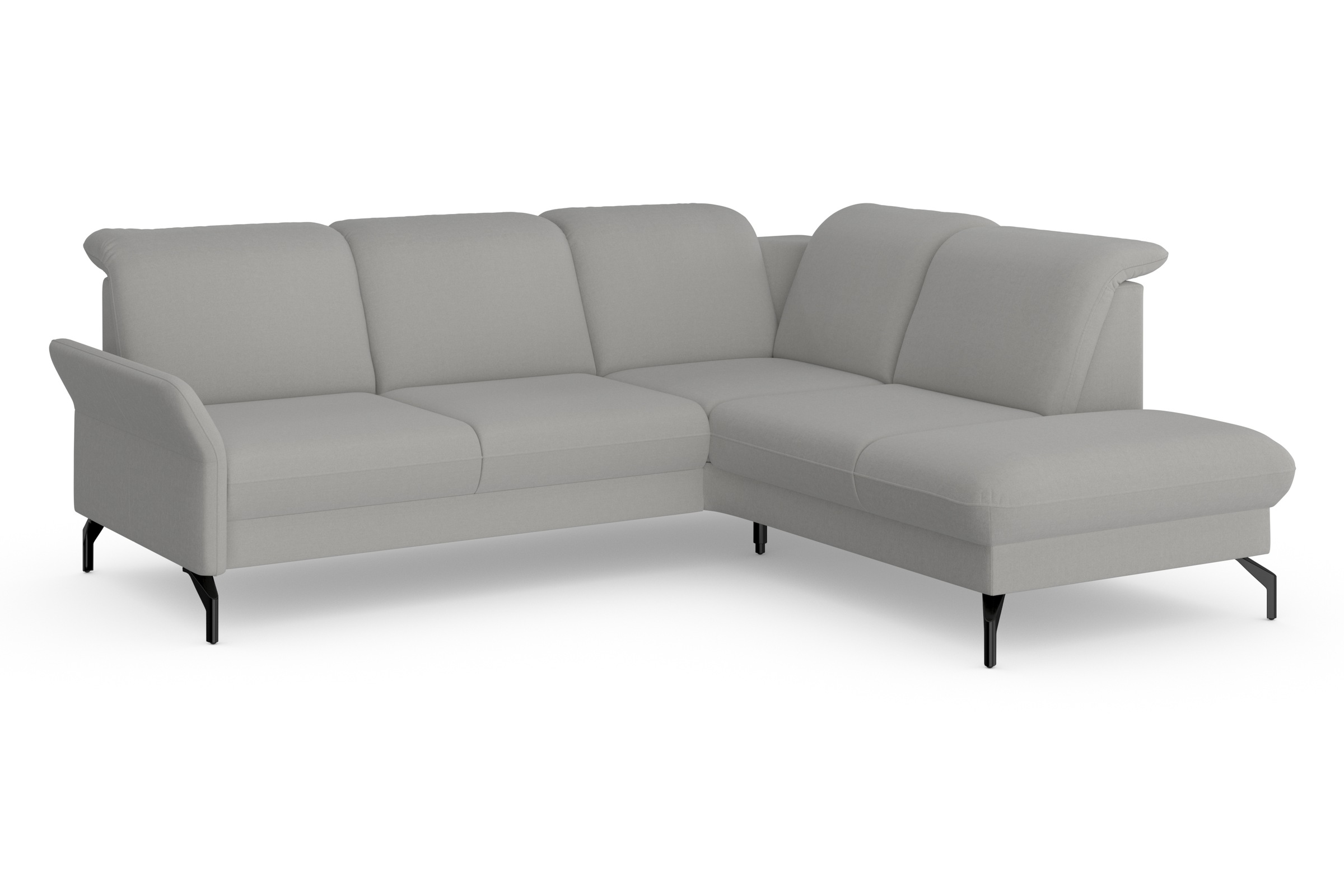 Ecksofa SIT & MORE "Fashion L-Form", grau (hellgrau), B:250cm H:84cm T:207cm, Sofas, Ecksofa, wahlweise mit Kopfteilverstellung und Vorziehsitz, motorisch 6