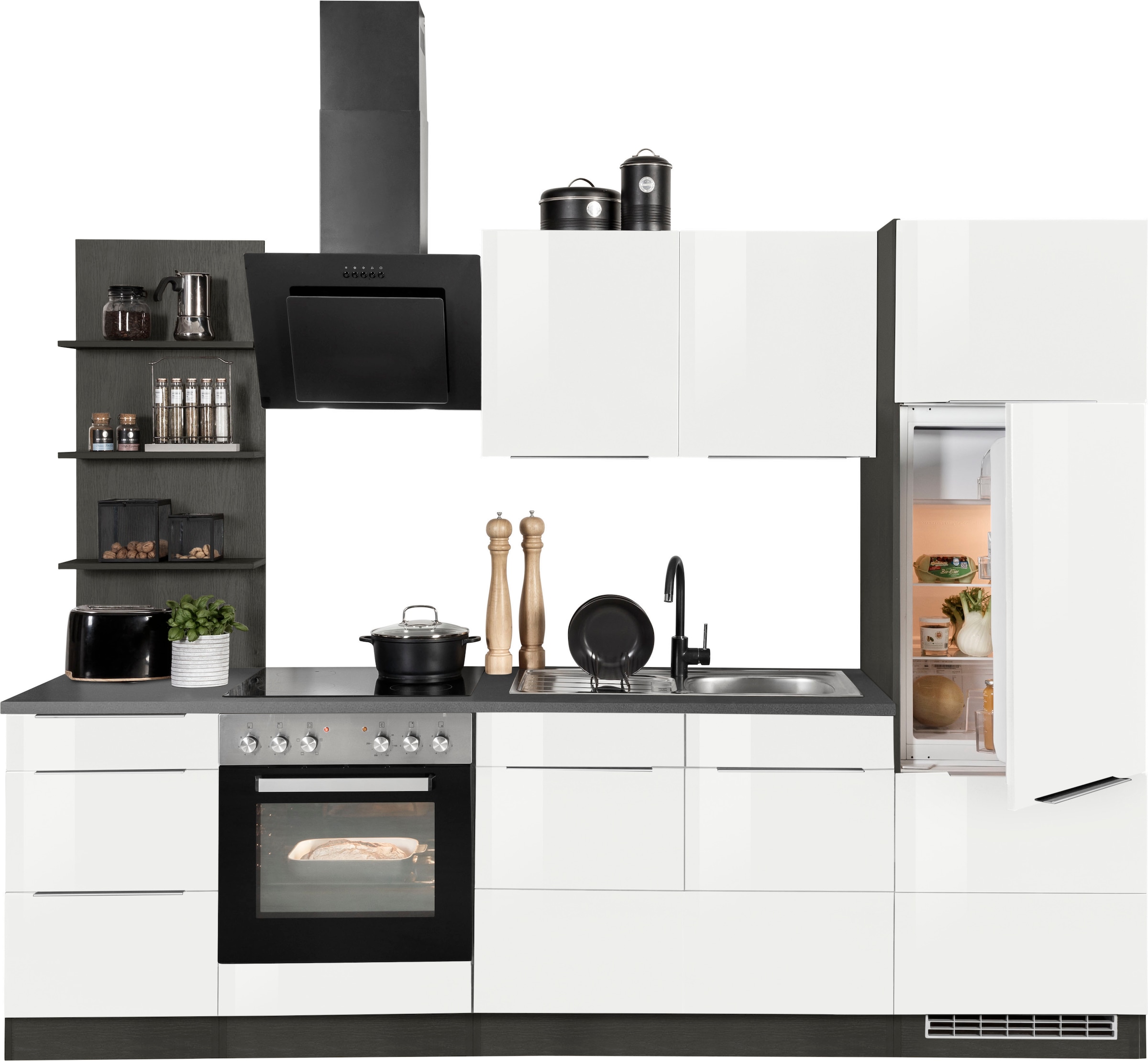 KOCHSTATION Küchenzeile "KS-Brindisi", Breite 270 cm, wahlweise mit E-Gerät günstig online kaufen