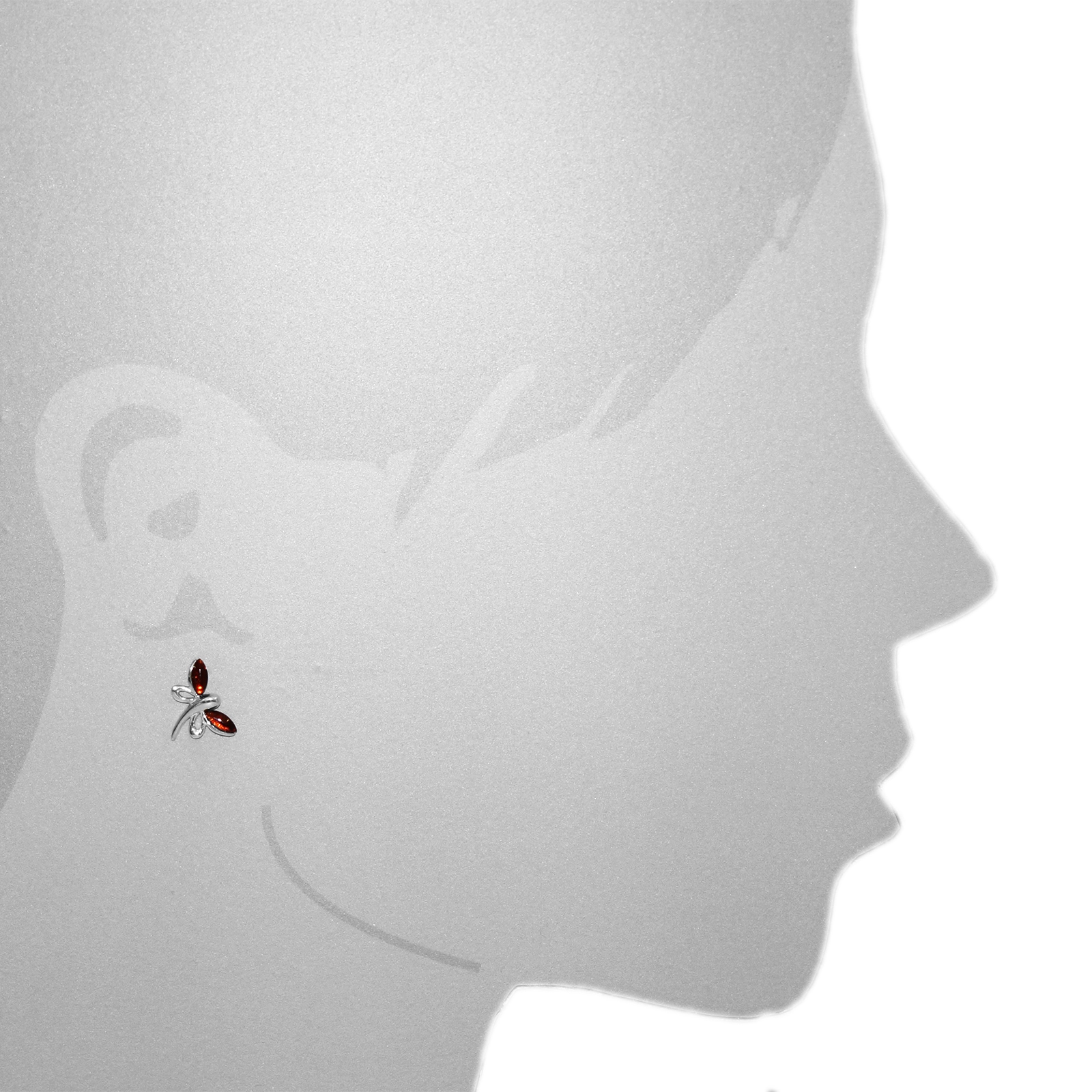 OSTSEE-SCHMUCK Paar Ohrstecker »Ostsee-Schmuck Ohrstecker Schmetterling Ohrstecker Schmetterling«, (2 tlg.)