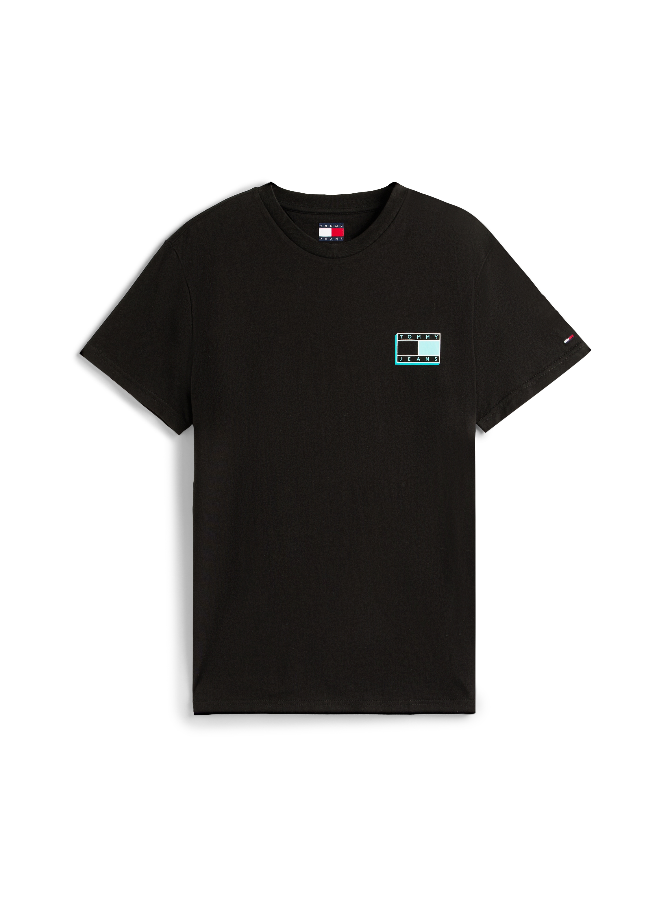 Tommy Jeans T-Shirt »TJM SLIM POP COLOR FLAG TEE EXT«, Mit Rundhalsausschnitt