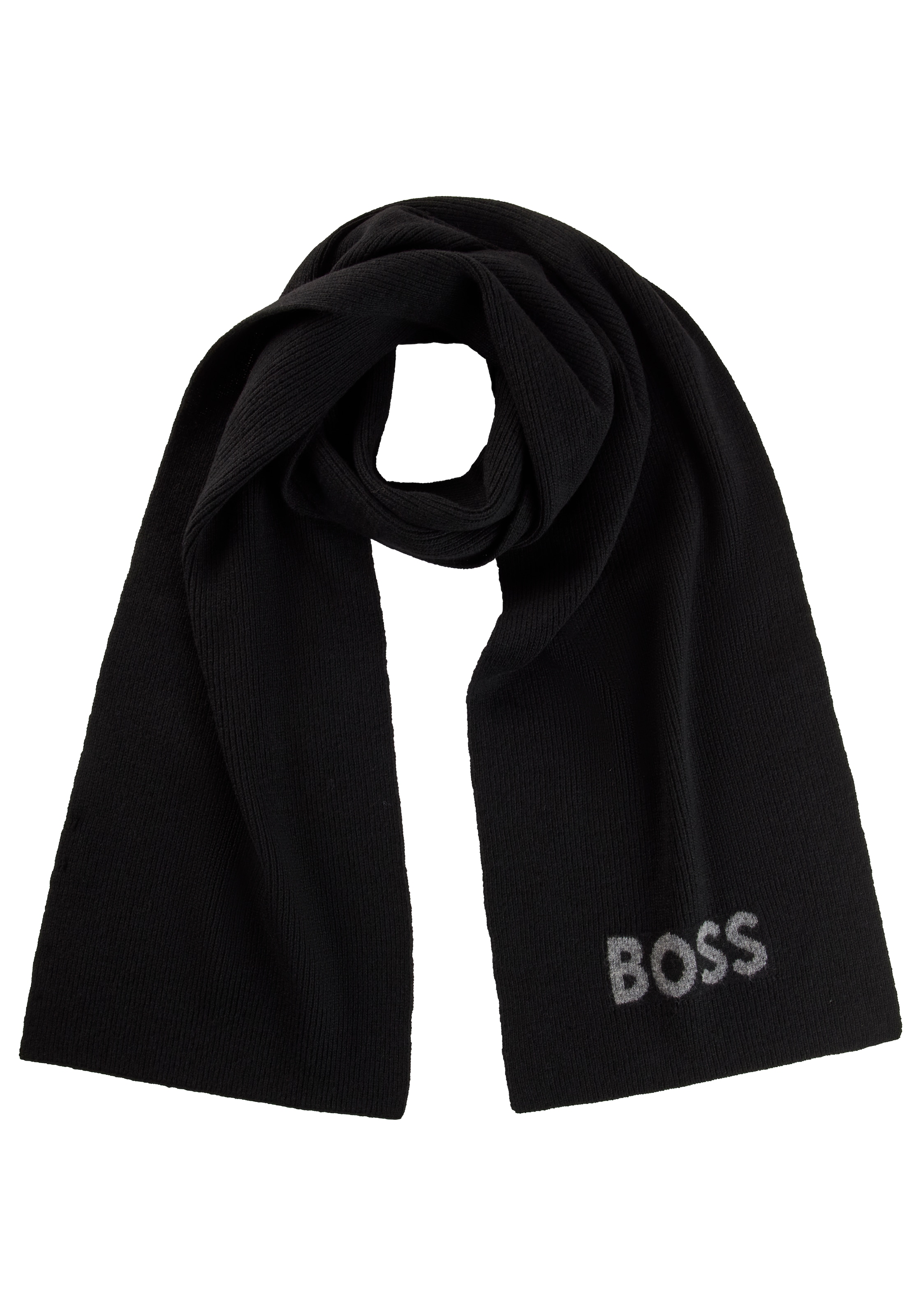 BOSS Schal "Elios Scarf" mit Logoschriftzug, unifarben günstig online kaufen