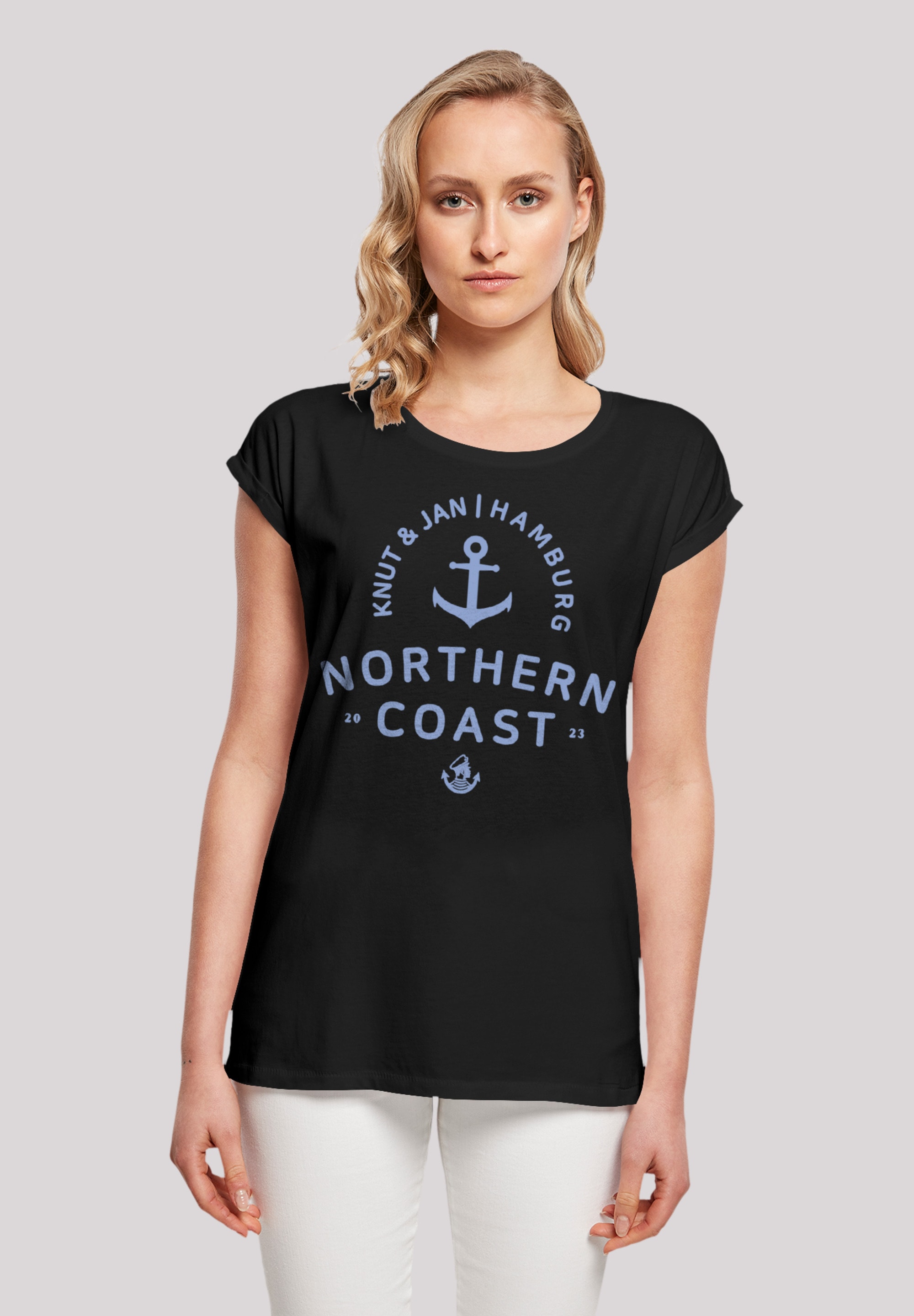 F4NT4STIC T-Shirt "Nordsee Knut & Jan Hamburg", Print