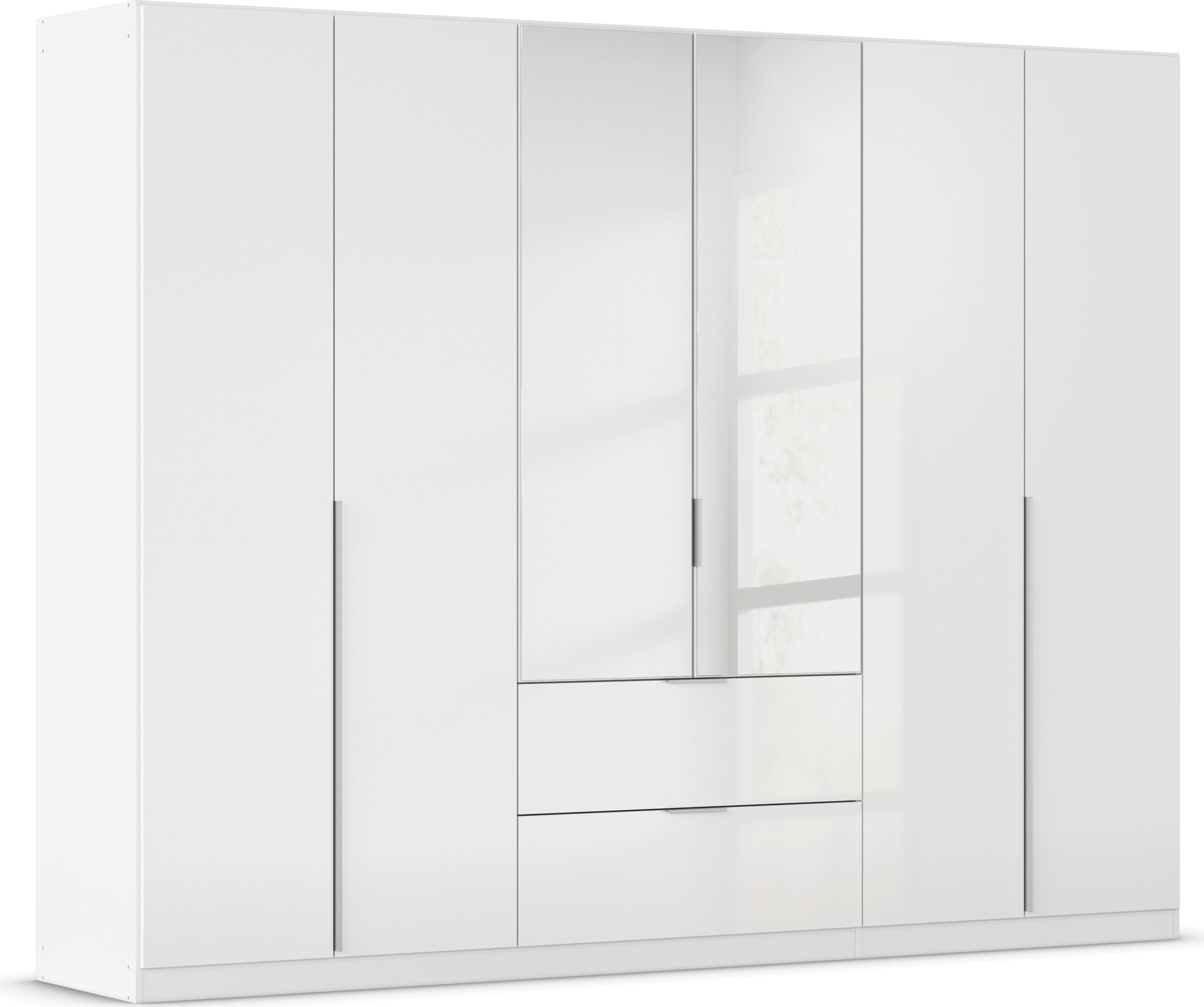 OTTO home Drehtürenschrank "Kleiderschrank Schrank Garderobe AGORDO mit Dekor- oder Hochglanzfront" in zwei Griff-Farben, Breiten 91-360 cm, mit Außenschubkästen, in 7 Breiten und 2 Höhen MADE IN GERMANY