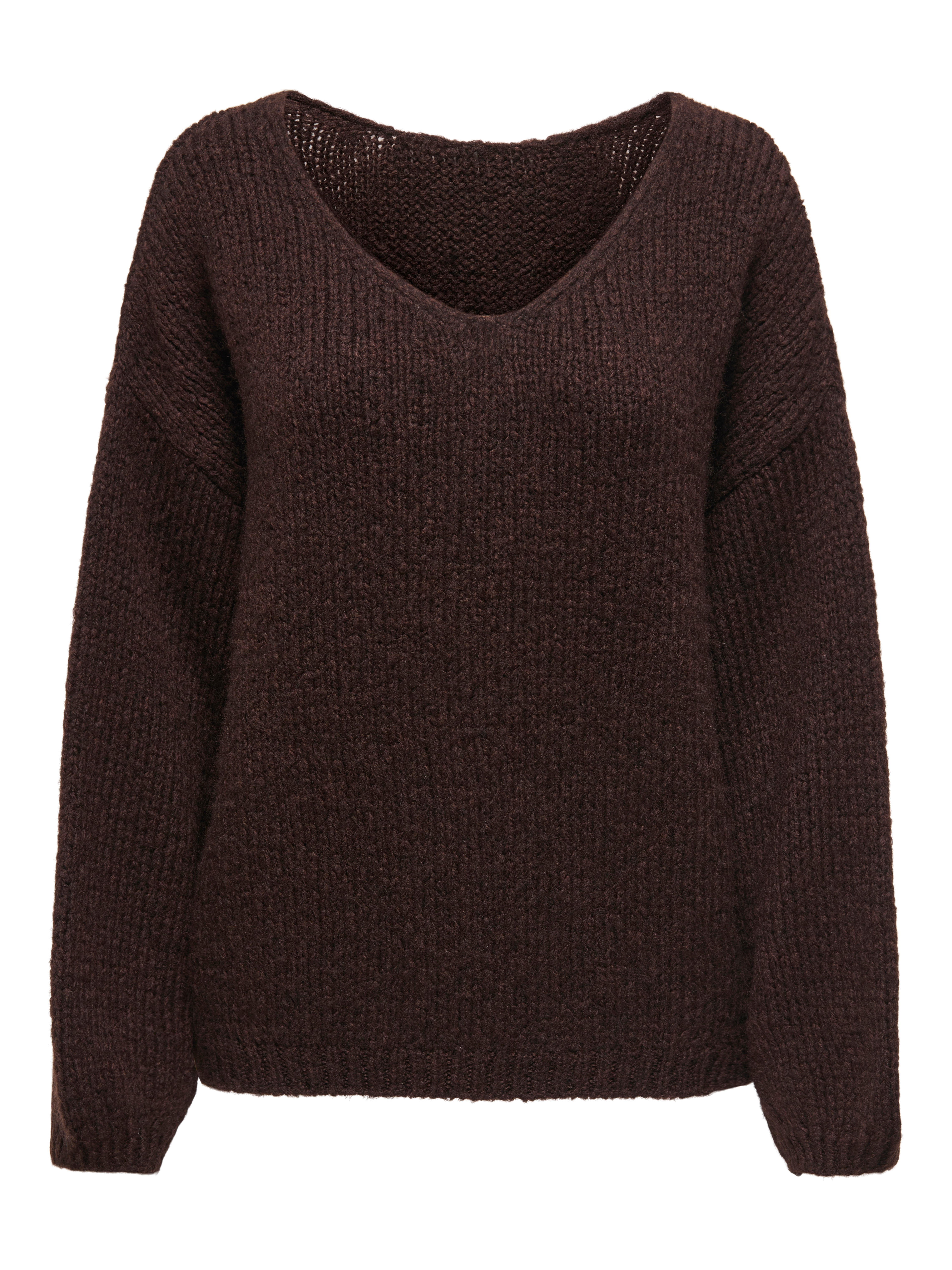 Thumbnail - JDY V-Ausschnitt-Pullover "JDYDINEA L/S REVERSIBLE PULLOV. KNT NOOS" der V-Ausschnitt kann vorn und hinten getragen werd...