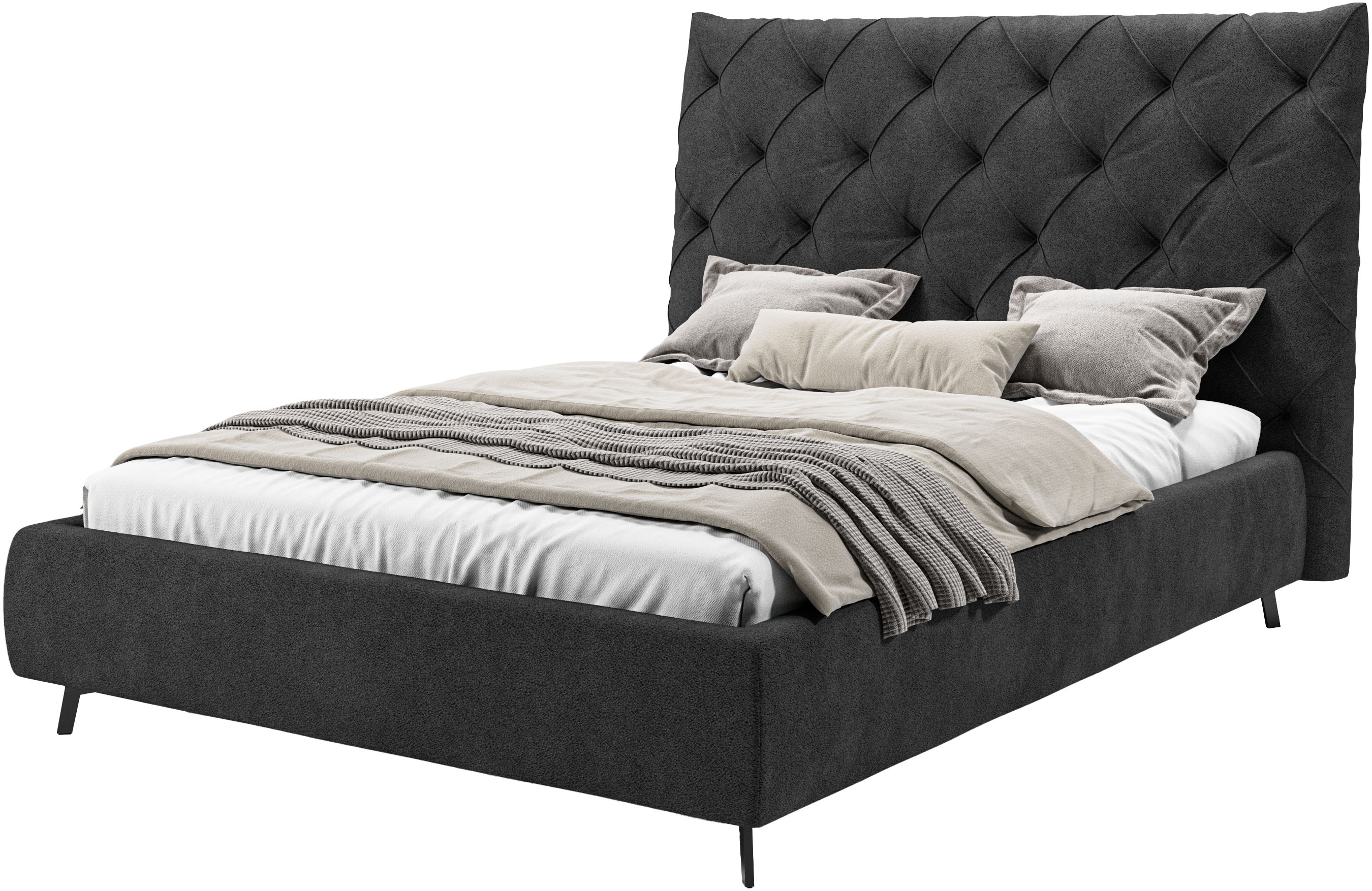 Home affaire Polsterbett "Maxime, in 4 Breiten bis 200cm, auch in Leder" Kopfteilhöhe 143 cm, belastbar bis 280 kg, auch in Überlänge 220cm