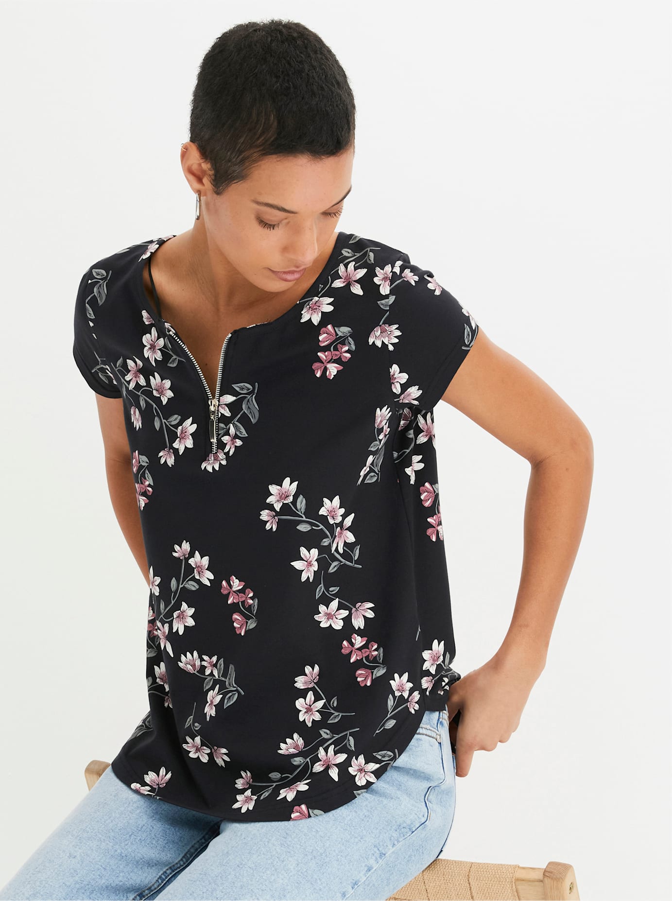 Inspirationen 3/4-Arm-Shirt "Druck-Shirt" 1