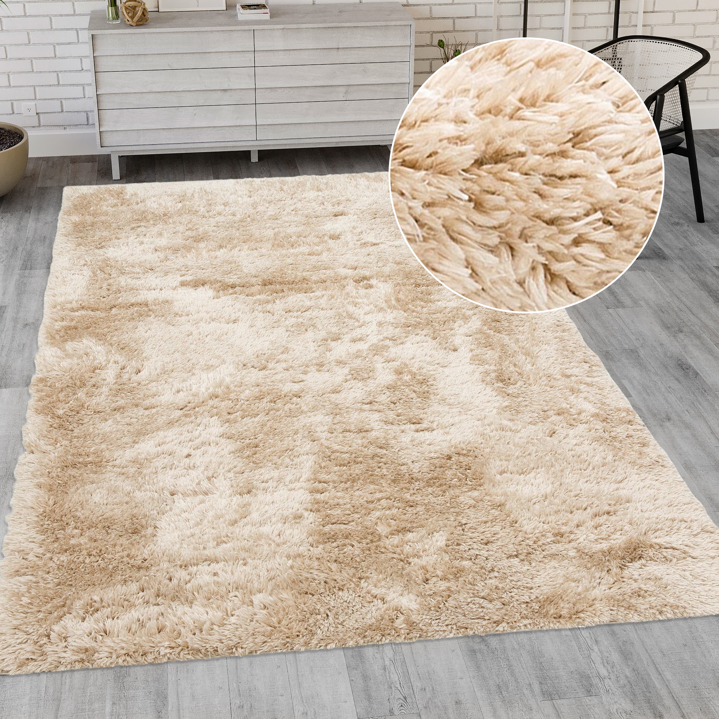 my home Hochflor-Teppich "Boldo" rechteckig 50 mm Höhe besonders weich durc günstig online kaufen