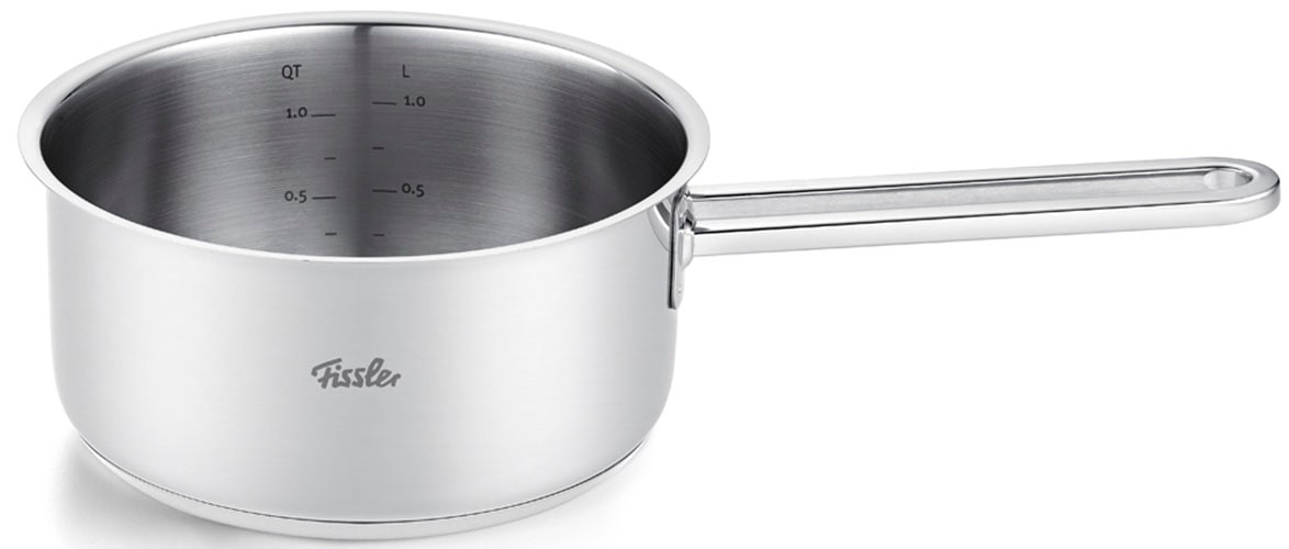 Fissler Topf-Set »Viseo® Pro« Set, 3 Kochtöpfe & 1 Bratentopf mit Deckel, 1 Stielkasserolle, 9 tlg. Edelstahl 18/10