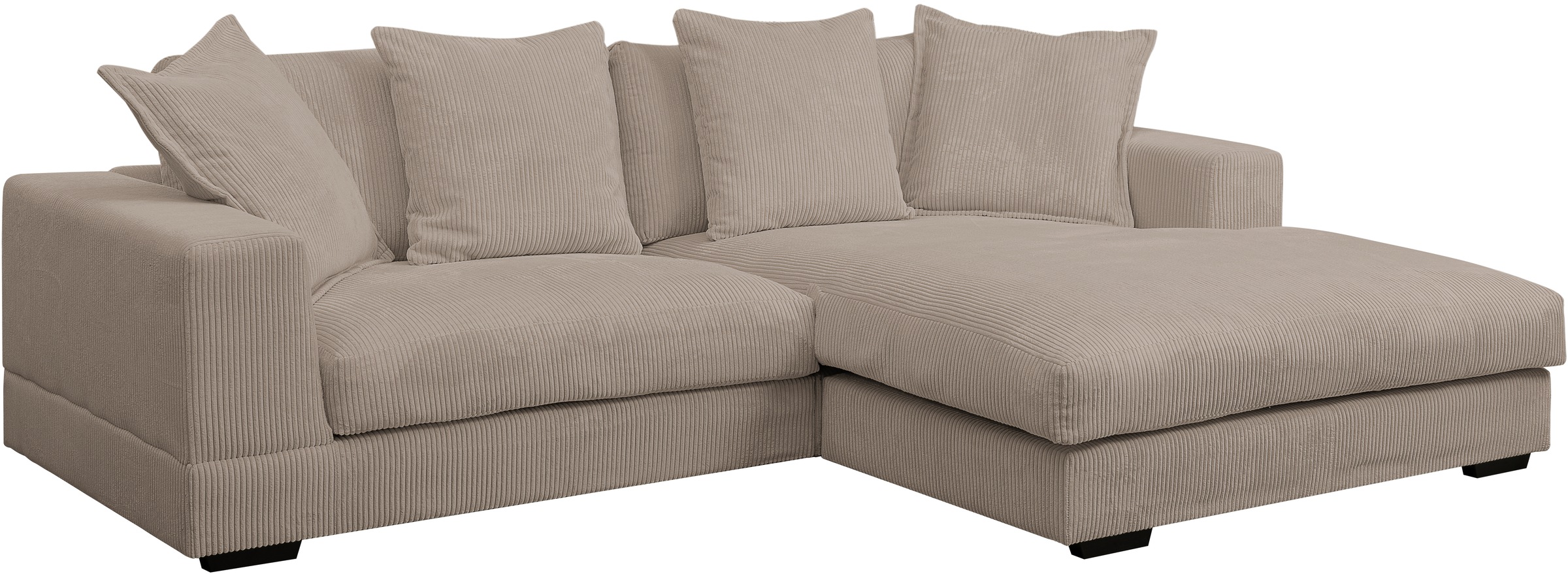 WERK2 Ecksofa »Eldorado L-Form«, Design Ecksofa, besonders weicher Sitzkomfort, extra breite Ottomane