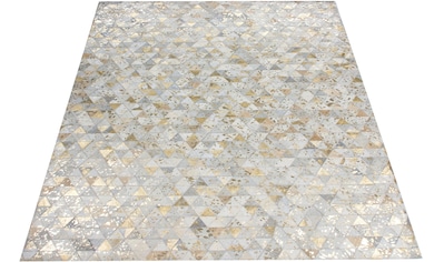 Leonique Lederteppich »Amir«, rechteckig, 8 mm Höhe, Kurzflor-Teppich, Dreieck-Muster,... kaufen