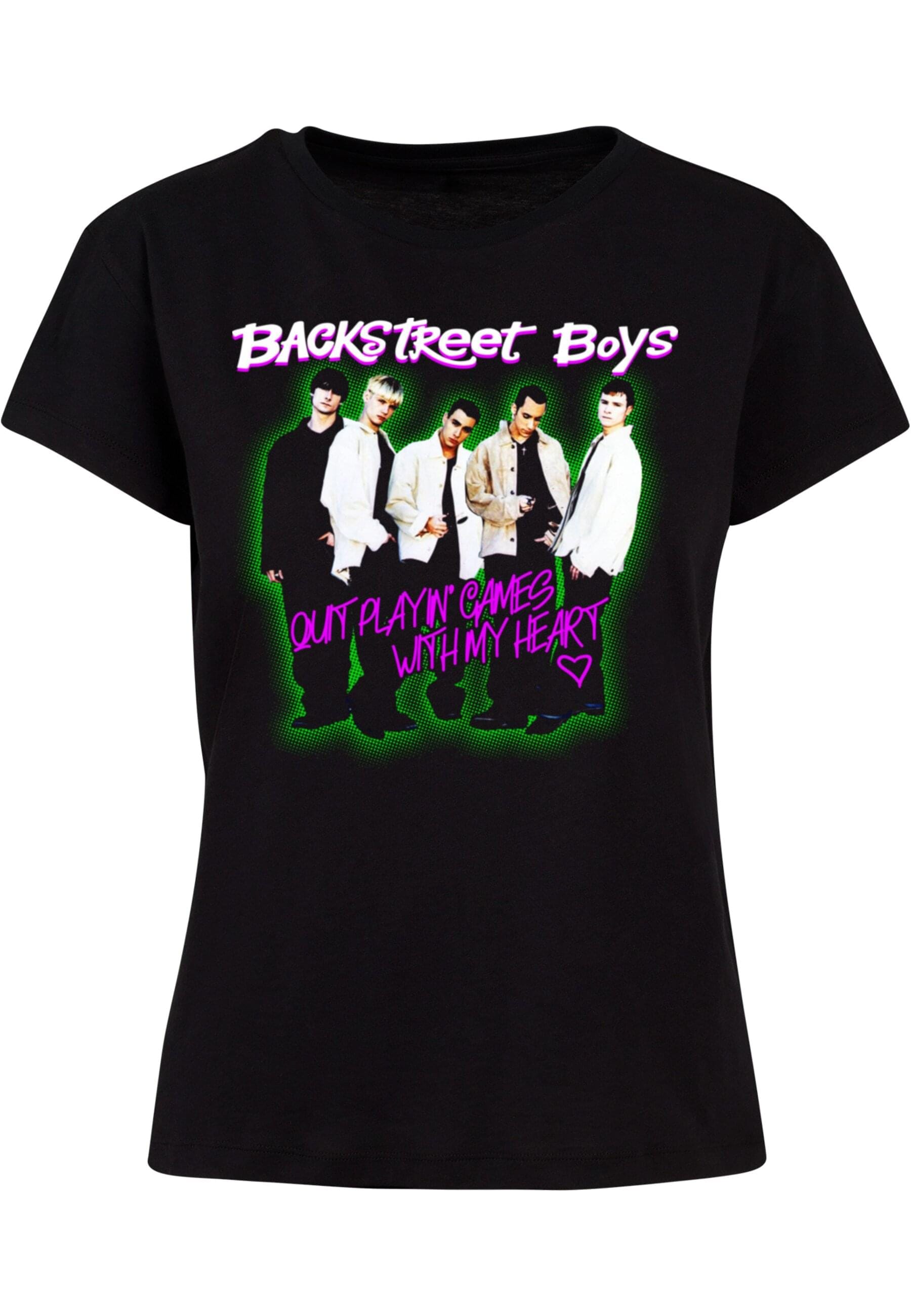 T-Shirt »Merchcode Damen Ladies Backstreet Boys - Playing Games Box Tee«, (1 tlg.)