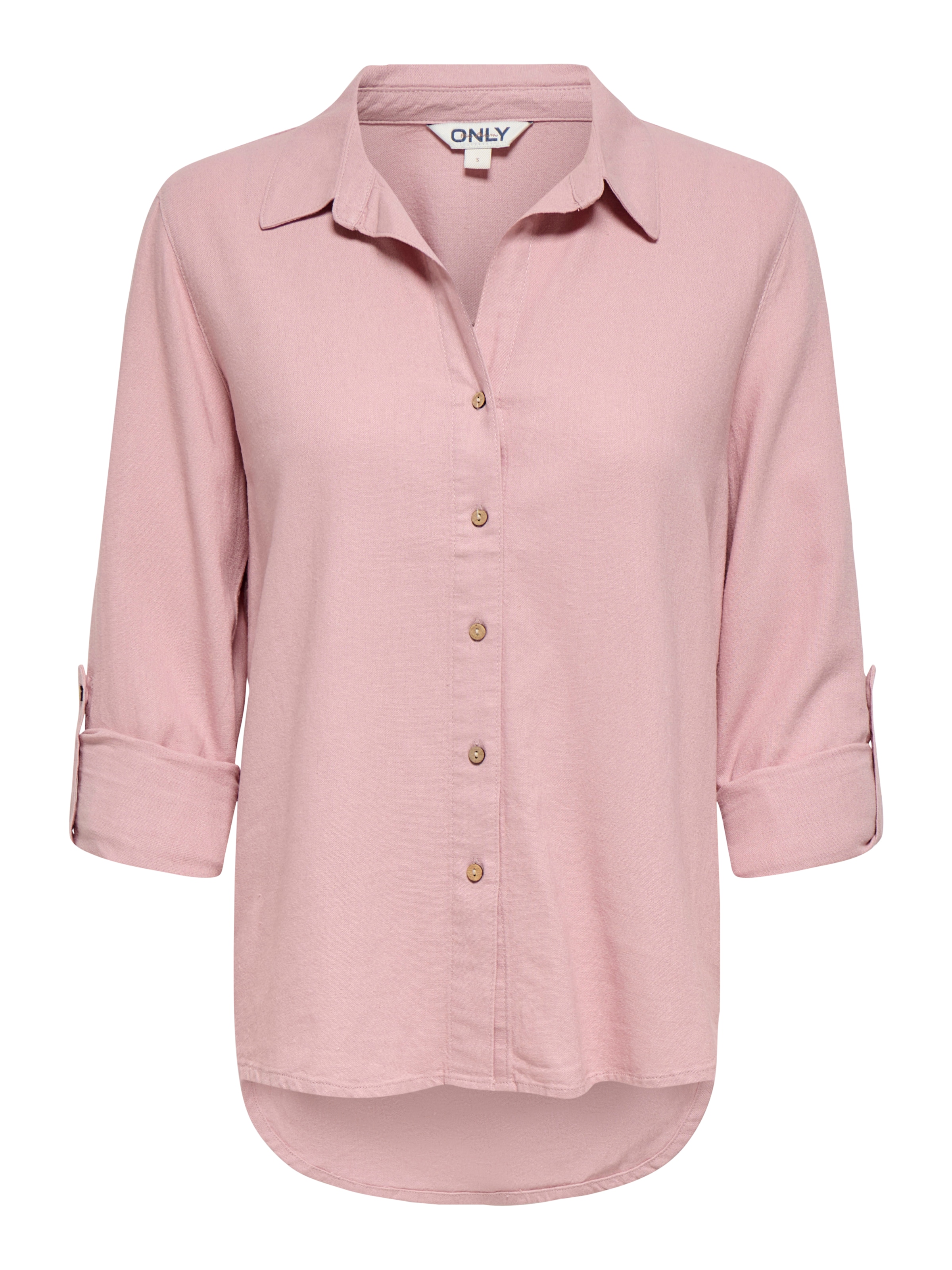 ONLY Hemdbluse "ONLGOA 3/4 STRAP LINEN BL SHIRT CC PNT" mit Leinen, umschla günstig online kaufen