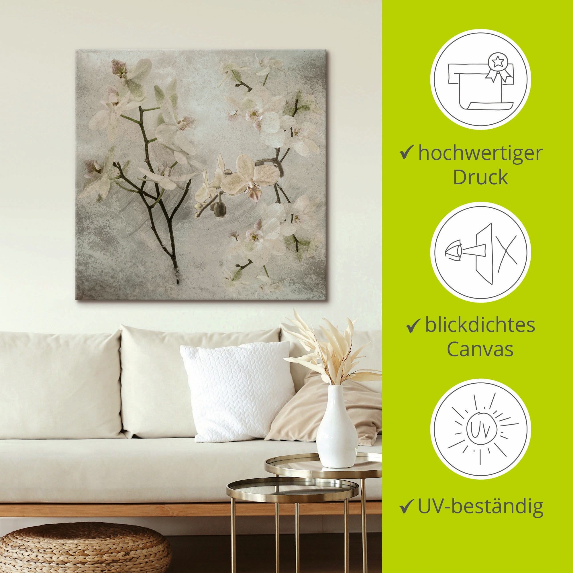 Artland Wandbild »Orchideen«, Blumen, (1 St.), als Leinwandbild, Poster, Wandaufkleber in verschied. Größen