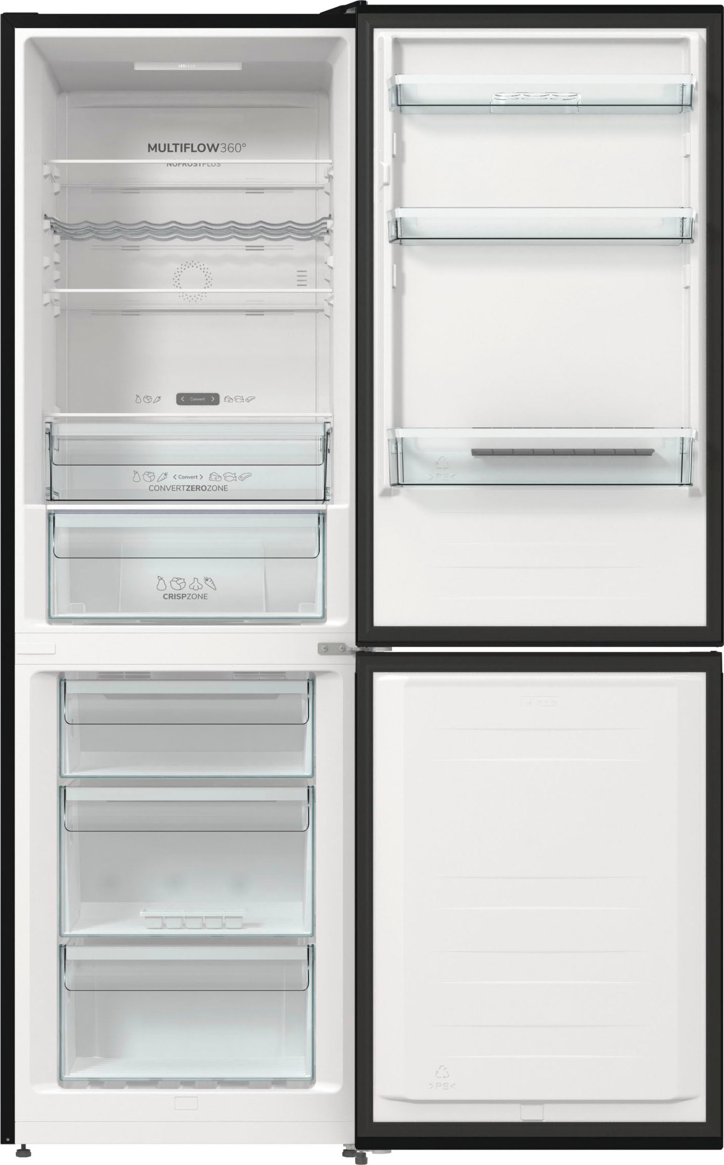 GORENJE Kühl-/Gefrierkombination, NK79C0DBK, 185 cm hoch, 60 cm breit